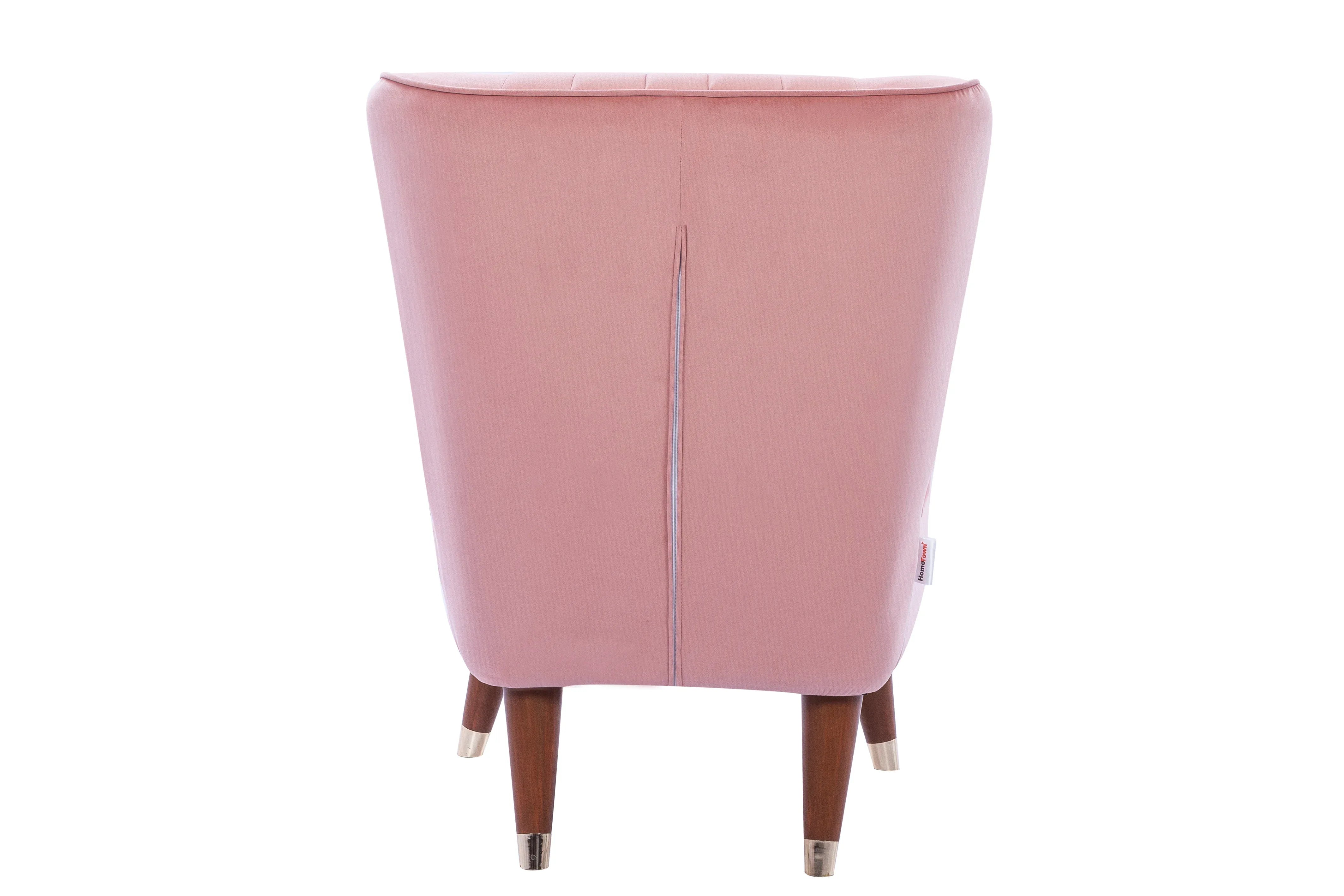 Jane Velvet Accent Chair in Pink Colour - HomeTown