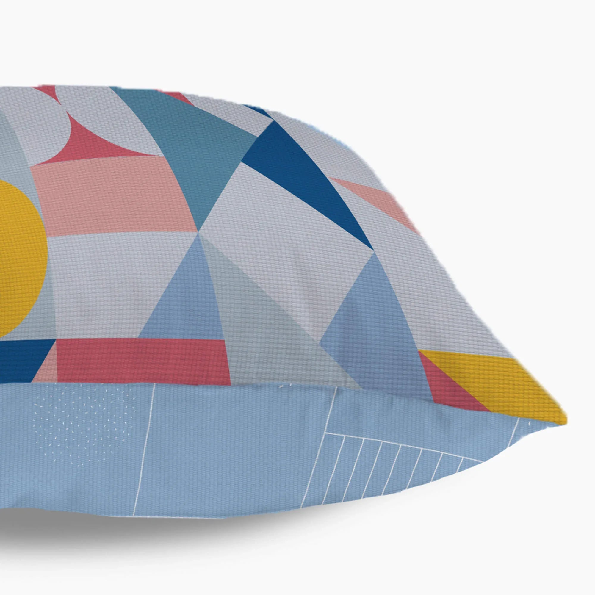 Pop Modern Reversible Bauhaus Digital Cushion Cover 40x40 Cm in Blue Colour - HomeTown