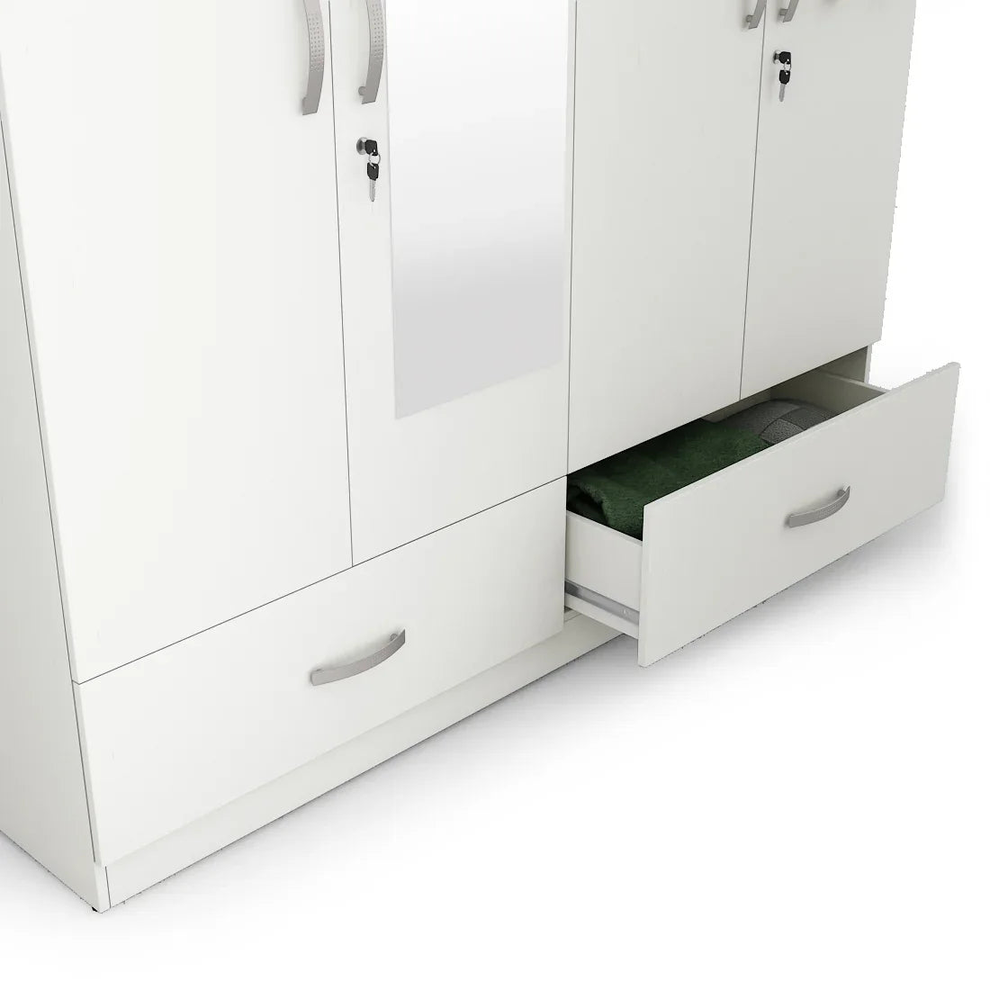 Utsav Four Door Wardrobe with Mirror - HomeTown