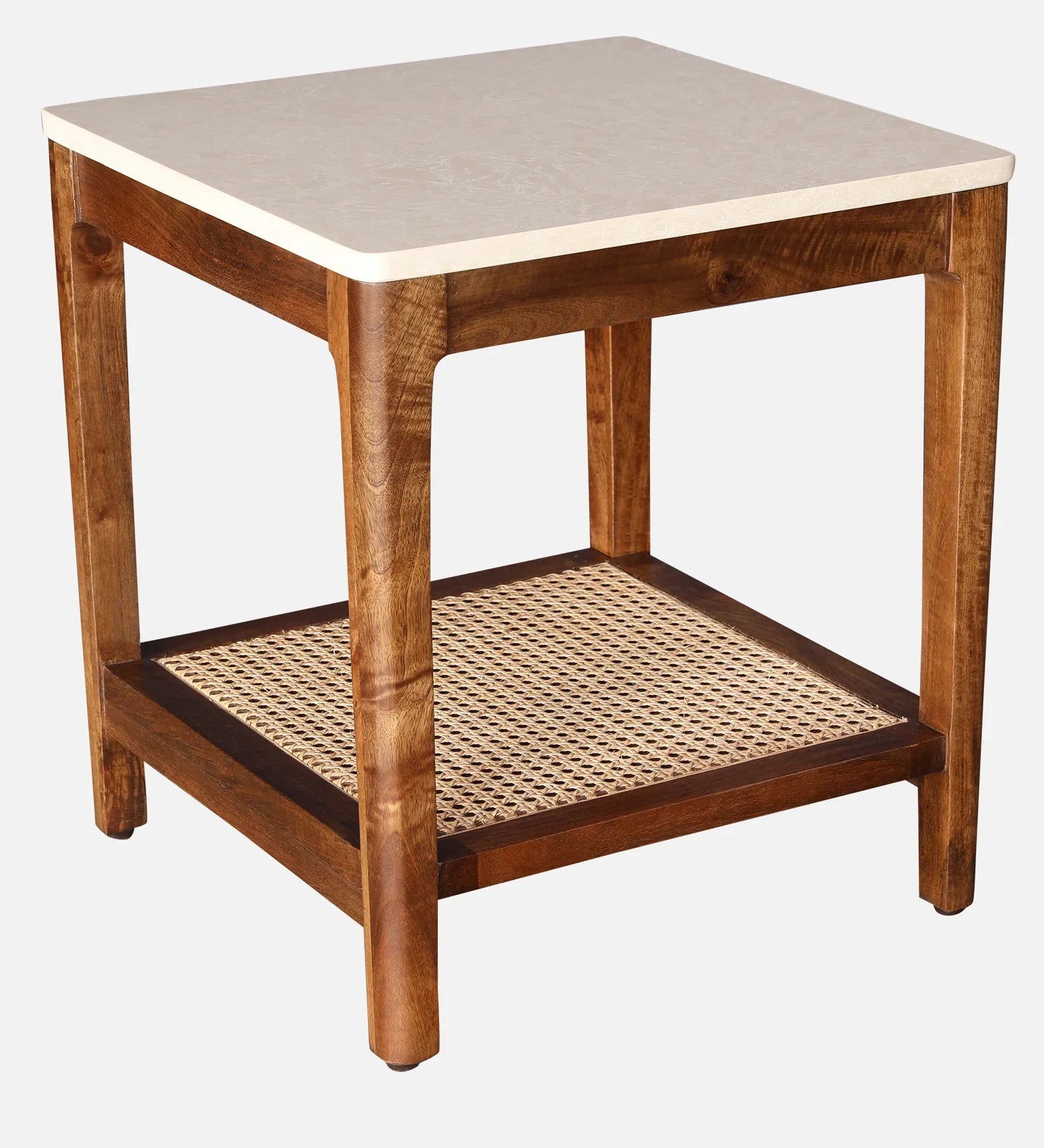 Siam Acacia Wood Side Table in Beige Colour - HomeTown
