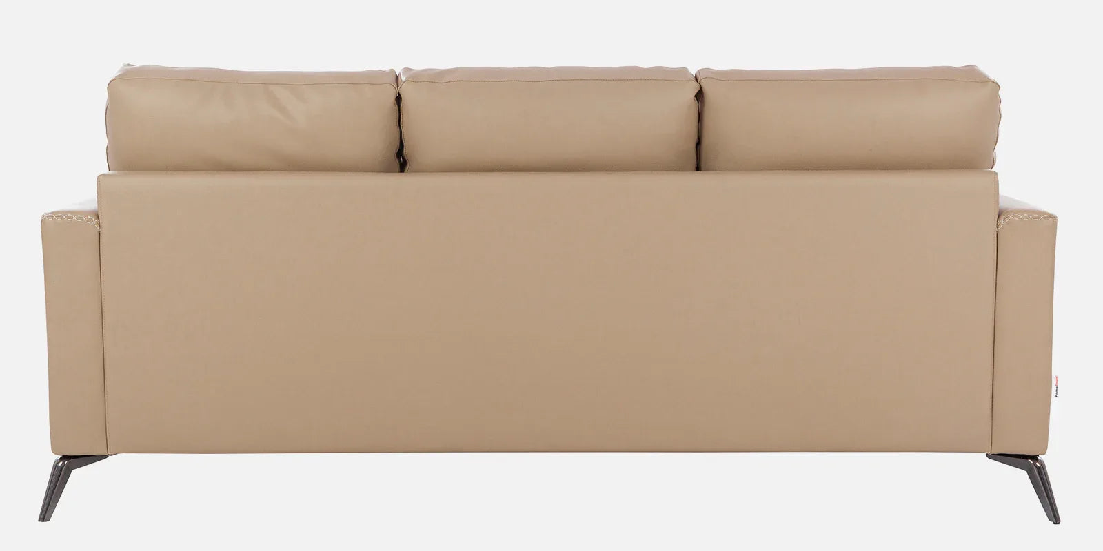 Soren Half Leather Three Seater Sofa in Mushroom Colour - HomeTown