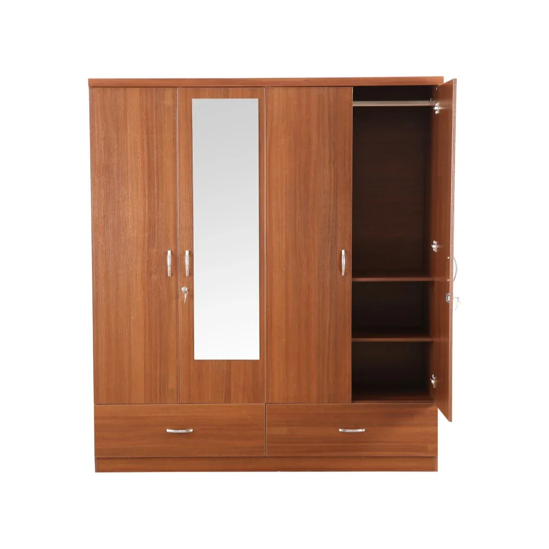 Ultima 4 door wardrobe in Walnut Finish - HomeTown