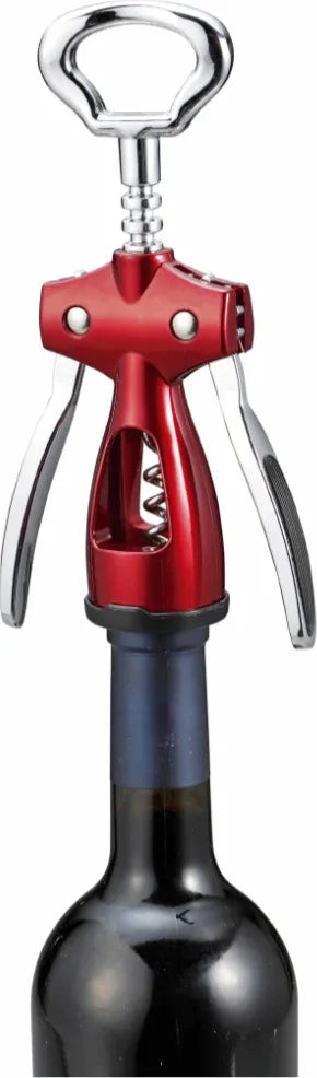Wine Cork Screw (Wing) Stainless steel Wine Cork Screw in Red Colour - HomeTown