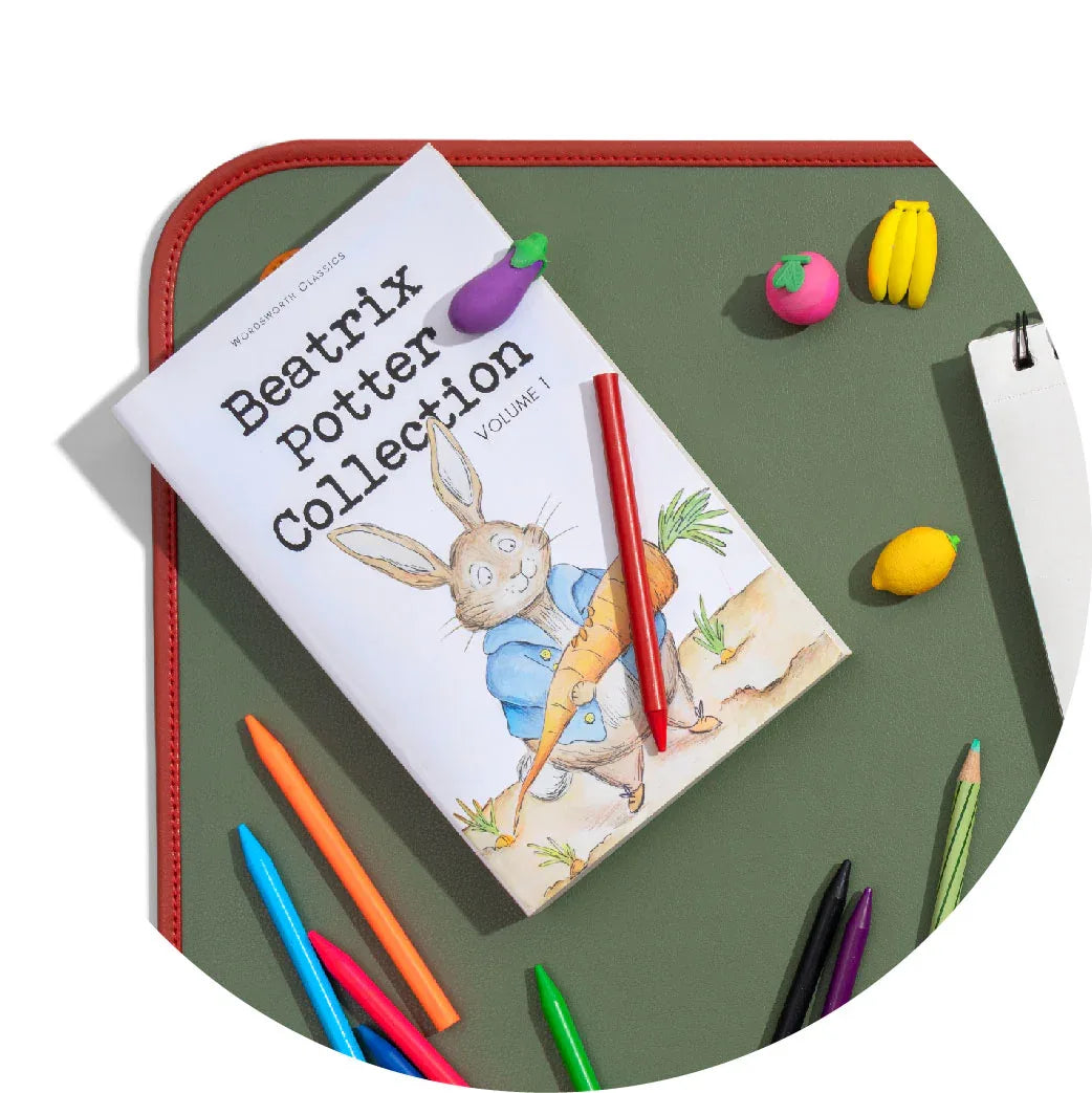 Ellie MDF + Leatherite Table Mat in Navy & Red Colour - HomeTown