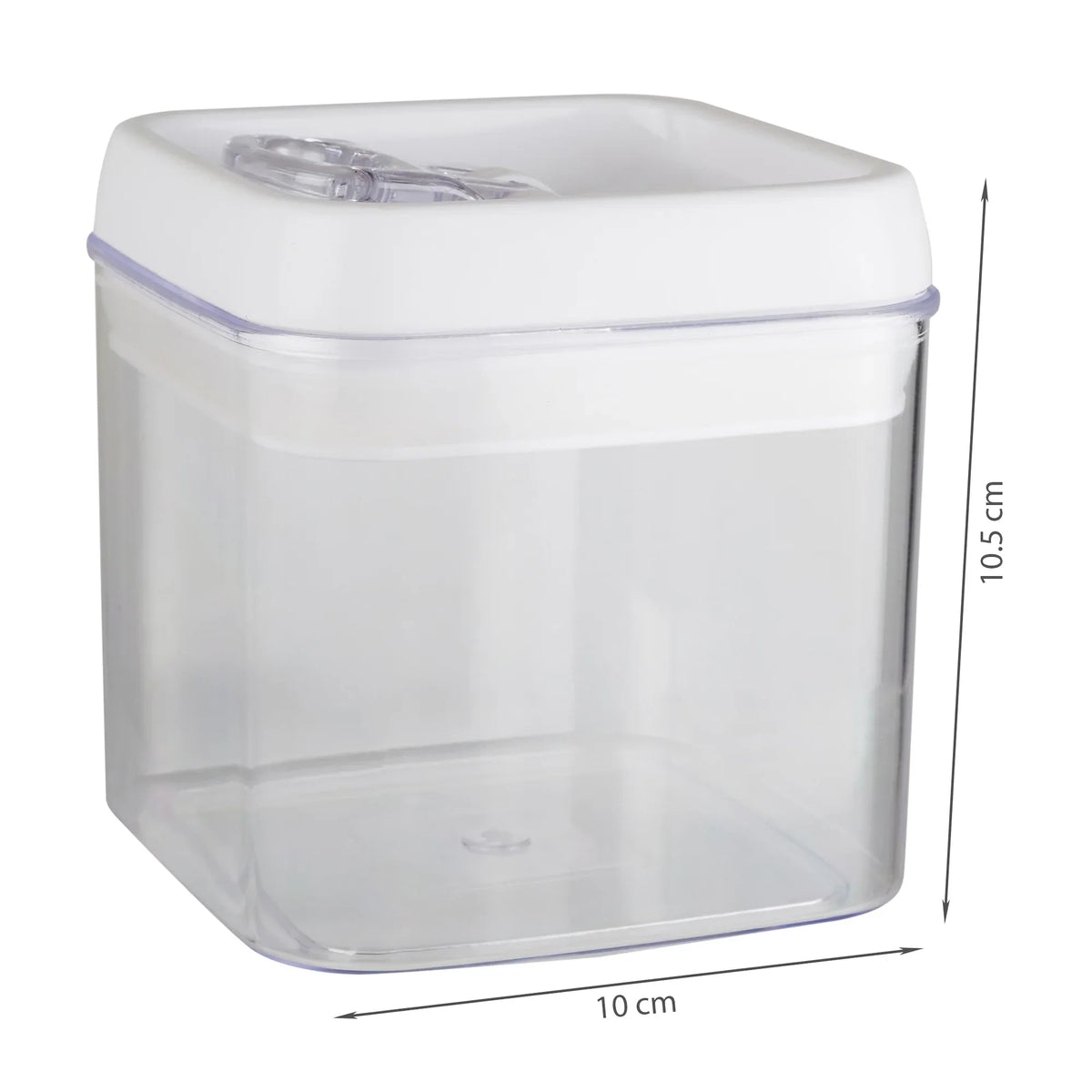 Robusto BPA Free Easy Lock Square Container 500ml in Transparent & White Colour - HomeTown
