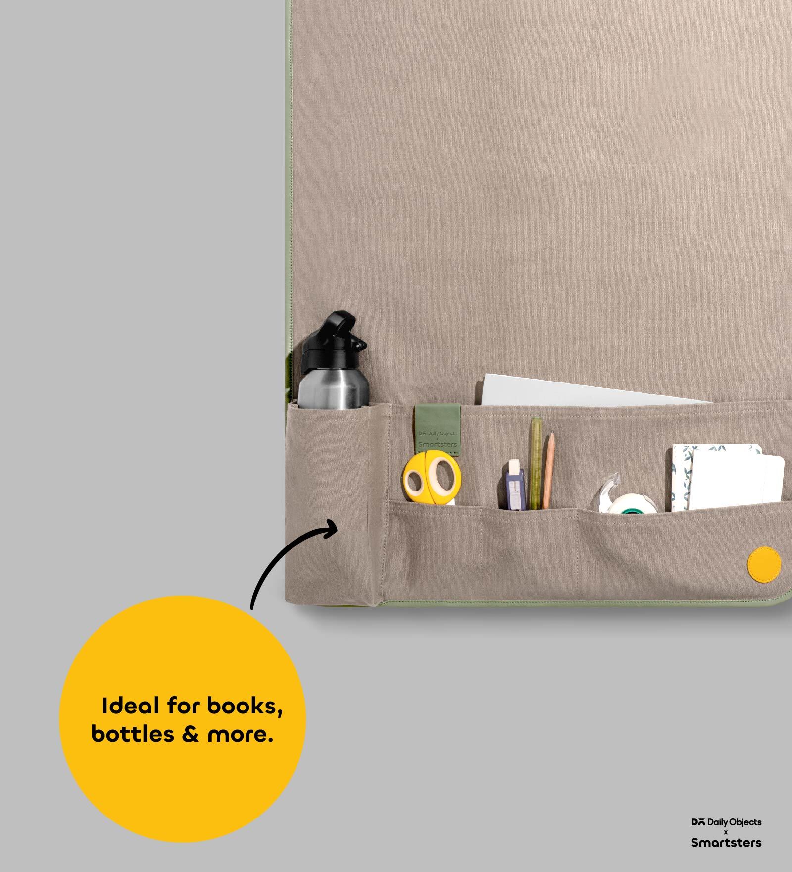 Beige Kangaroo Canvas Bed Pocket