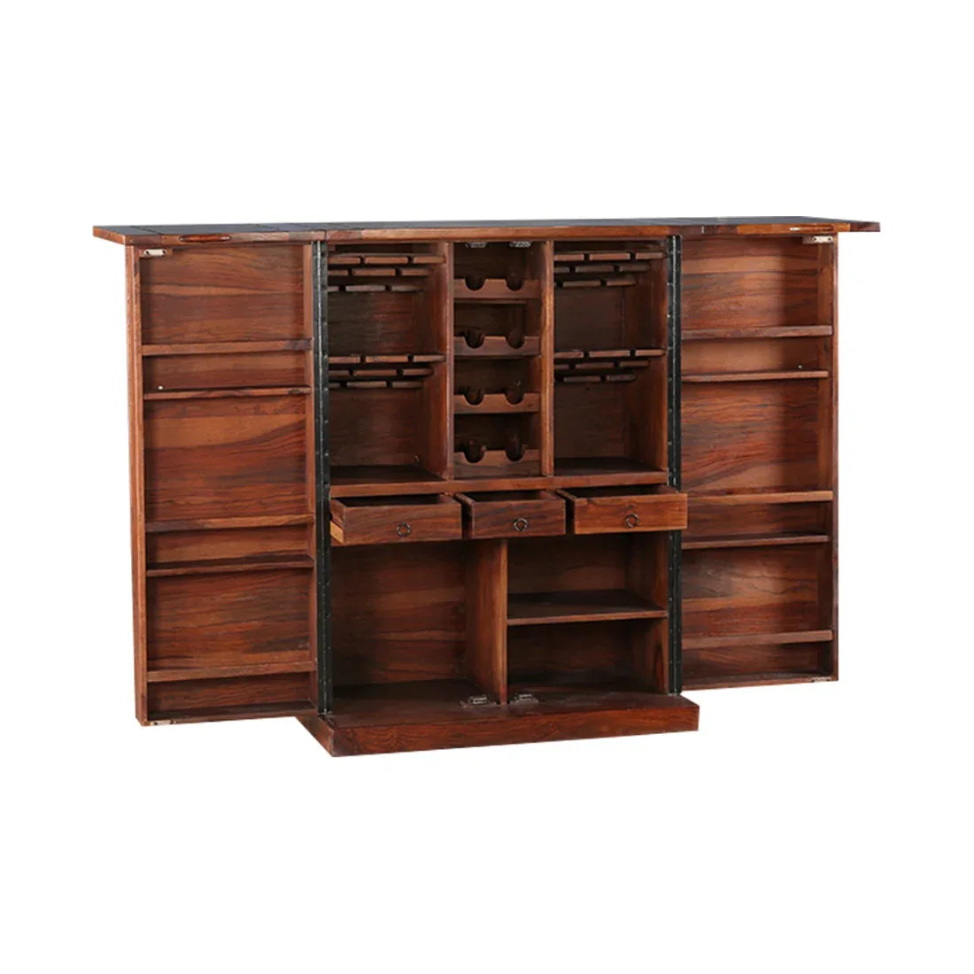 Woodrow Sheesham Wood(Rosewood) Bar Cabinet in HONEY Colour - HomeTown