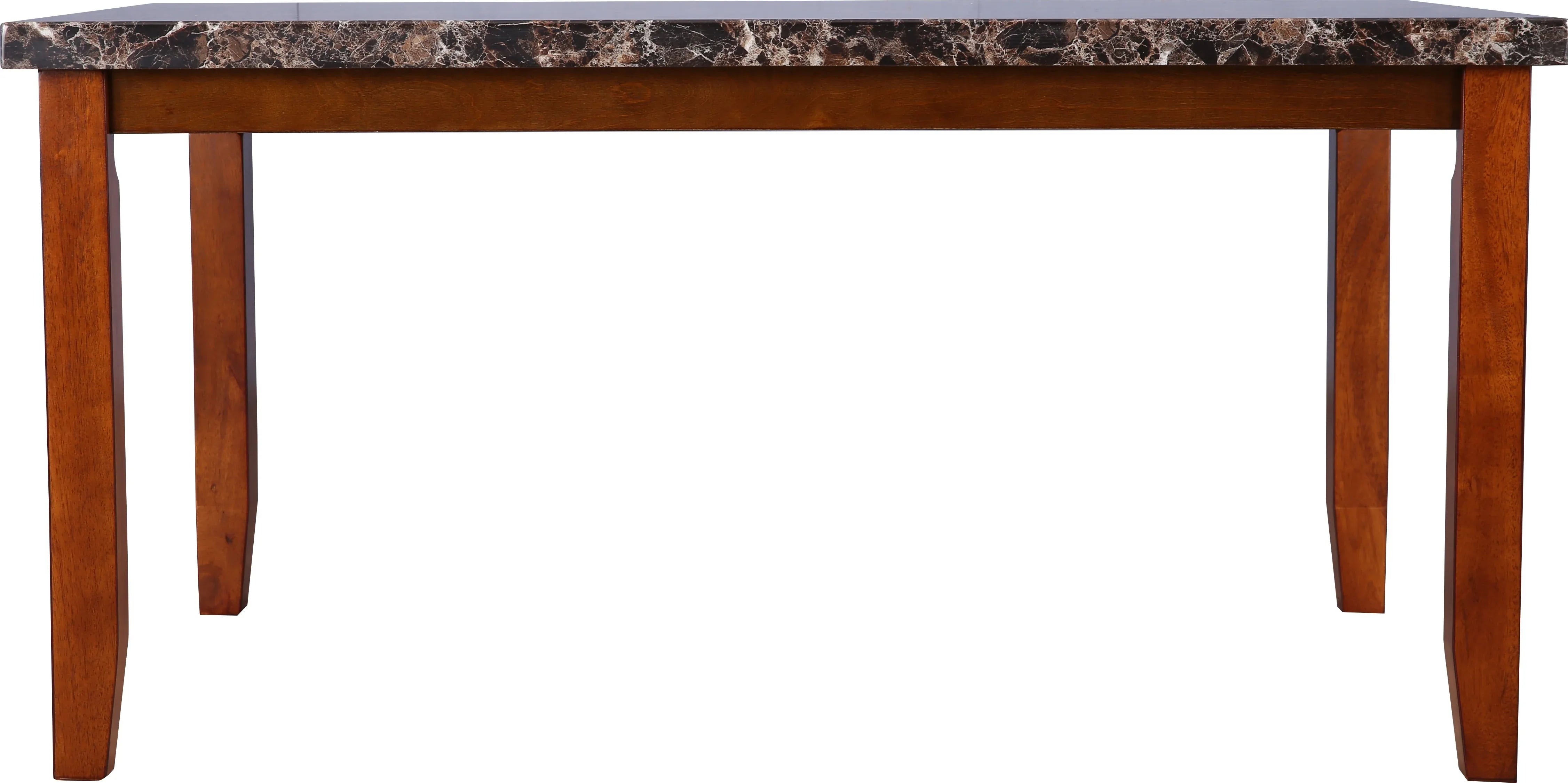 Eden Marble Finish Top 6 Seater Dining Set in Brown Colour - HomeTown