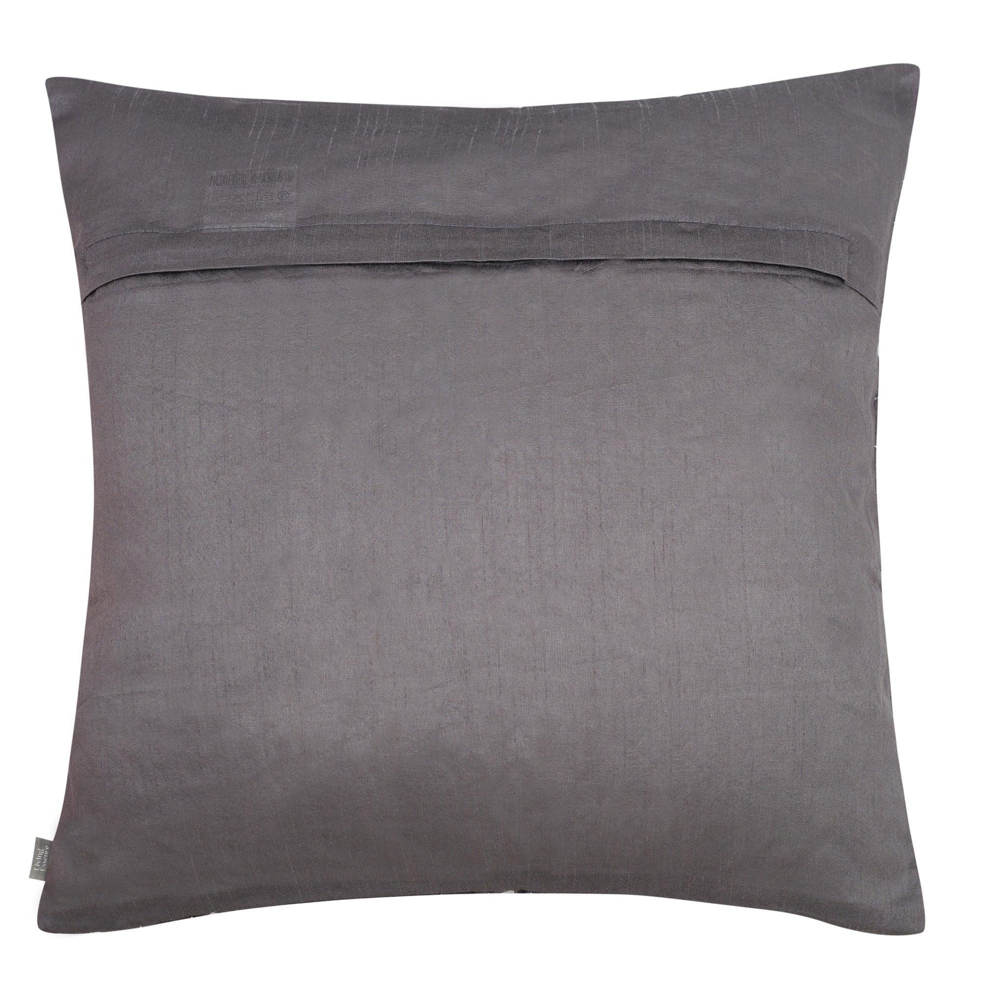 Modern Pleated Set Of 2 Cushion Cover 40x40 Cm in Charcoal Colour - HomeTown