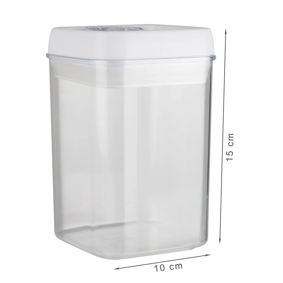 Robusto BPA Free Easy Lock Square Container 800ml in Transparent & White Colour - HomeTown
