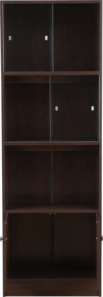 Lara Engineered Wood Medium Book Shelf in Wenge Colour - HomeTown