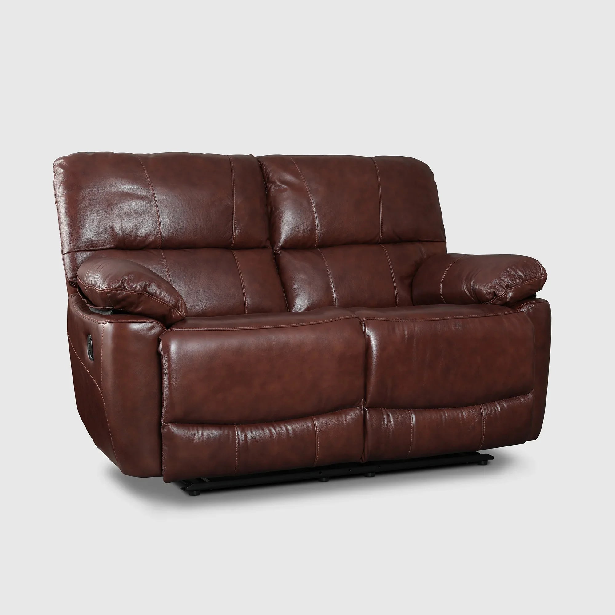 Charles Half Leather Two Seater Recliner - HomeTown