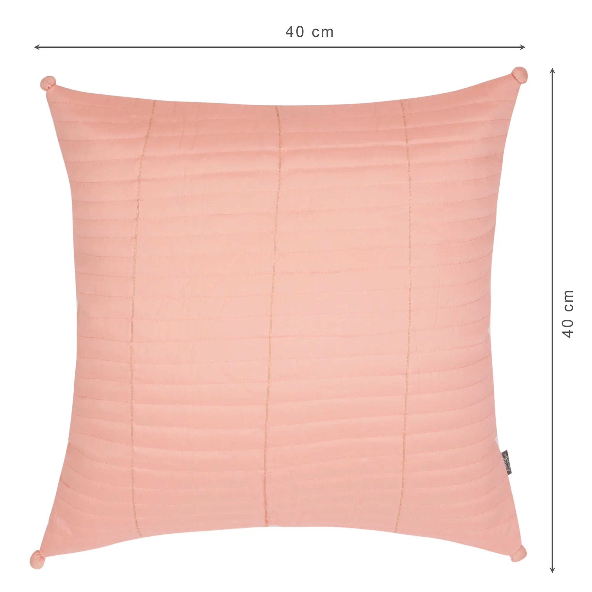 Fiesta Quilted Set of 2 Cushion Cover 40x40 Cm in Blush Colour - HomeTown