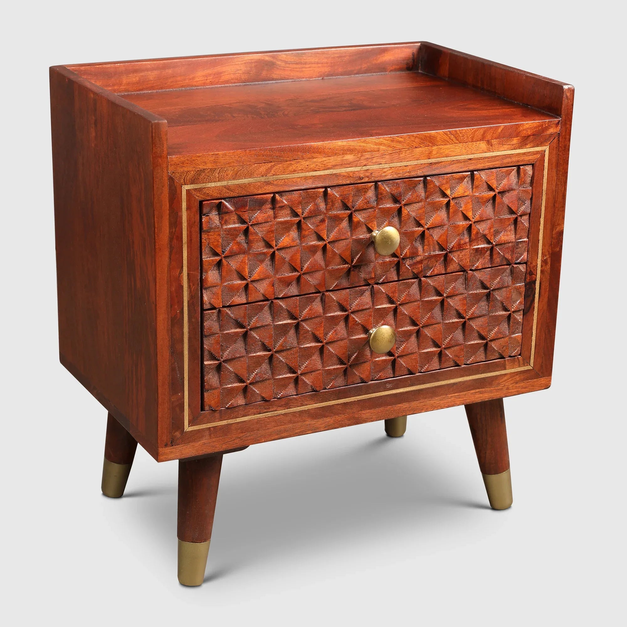 Phoolkari Night Stand in Honey Colour - HomeTown