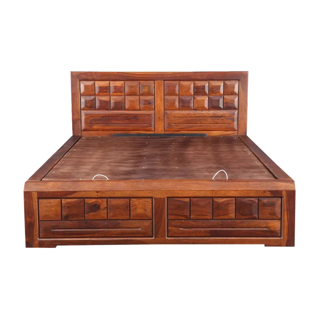 Woodrow Sheesham Wood (Rosewood) bed with storage in Honey Colour - HomeTown