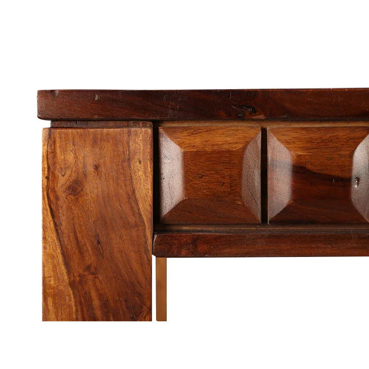 Woodrow Sheesham Wood(Rosewood) 6 Seater Dining Table in Honey Colour - HomeTown