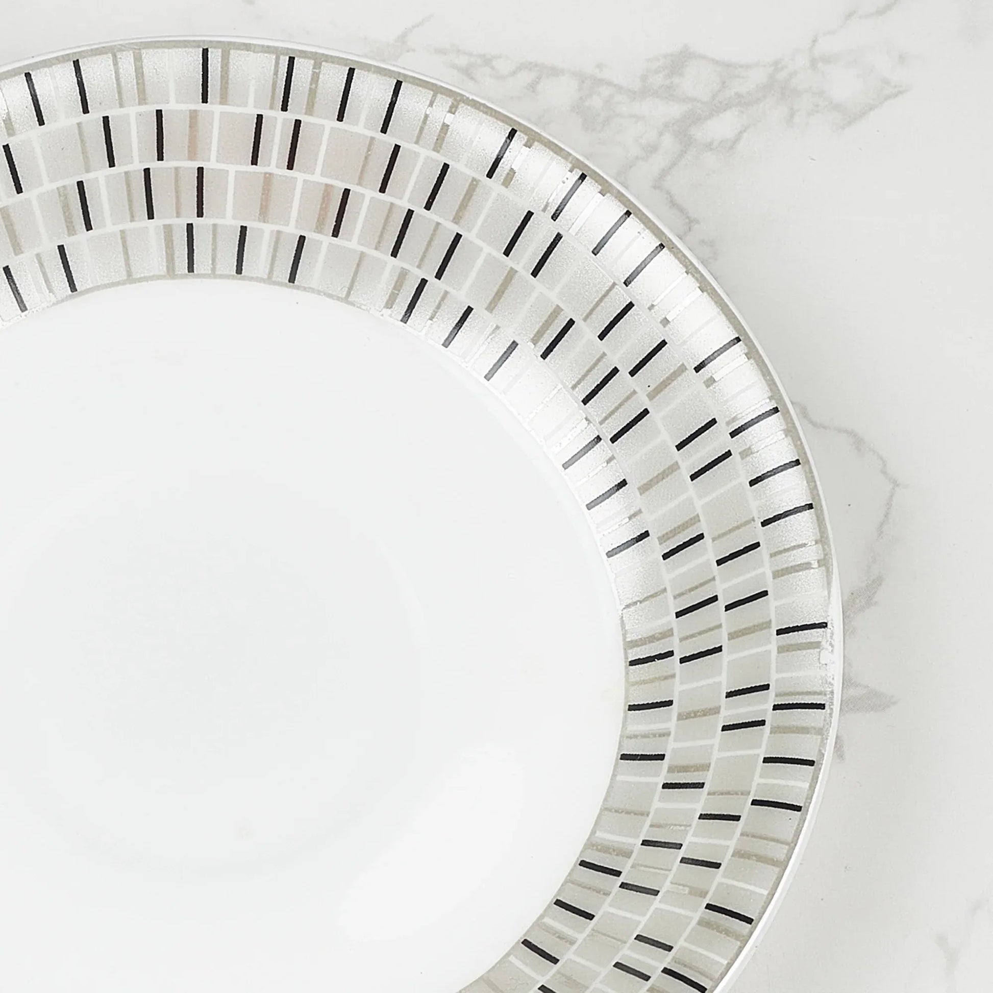 Nora Blocks Bone China Cup & Saucer 170 Ml in White Colour - HomeTown