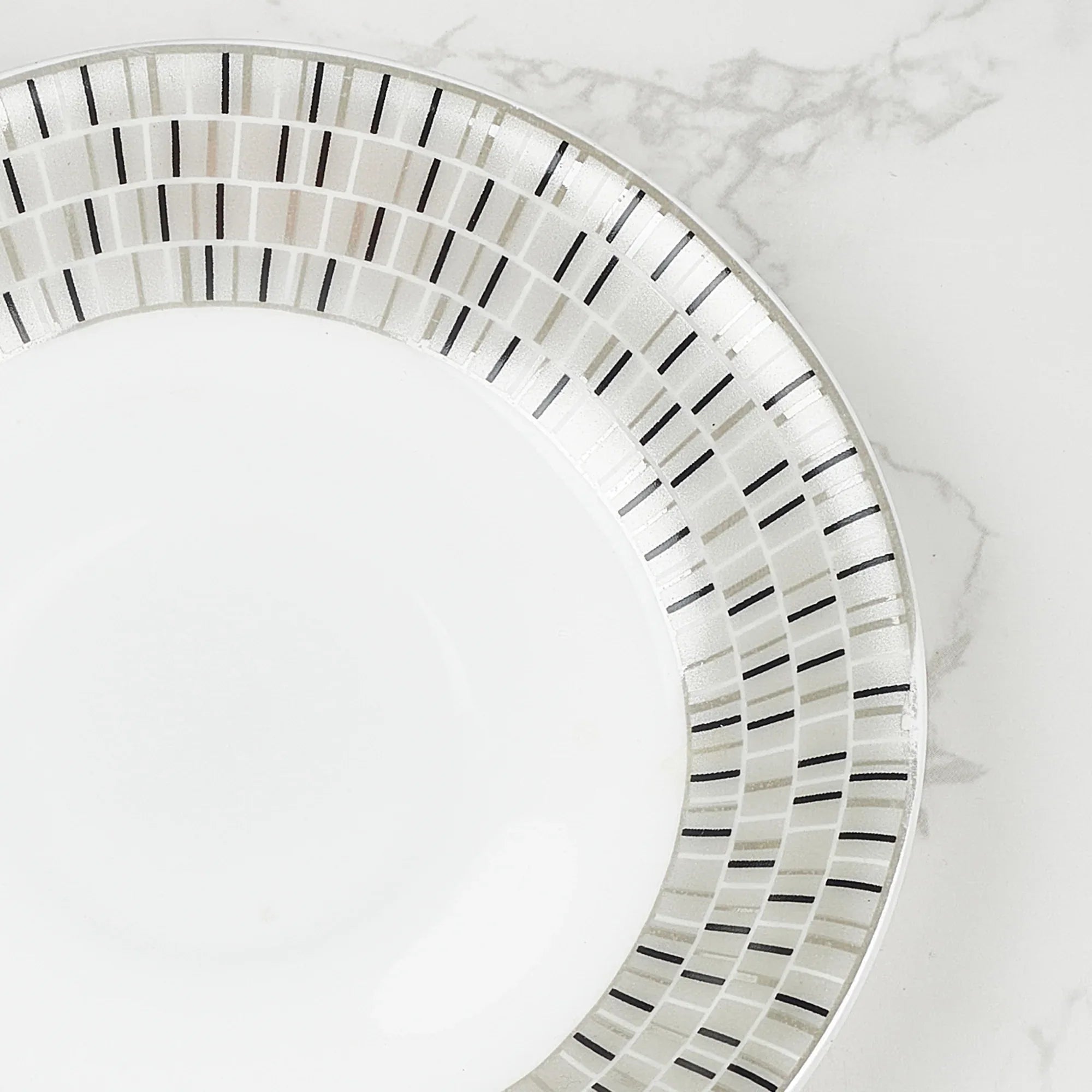 Nora Blocks Bone China Cup & Saucer 170 Ml in White Colour - HomeTown