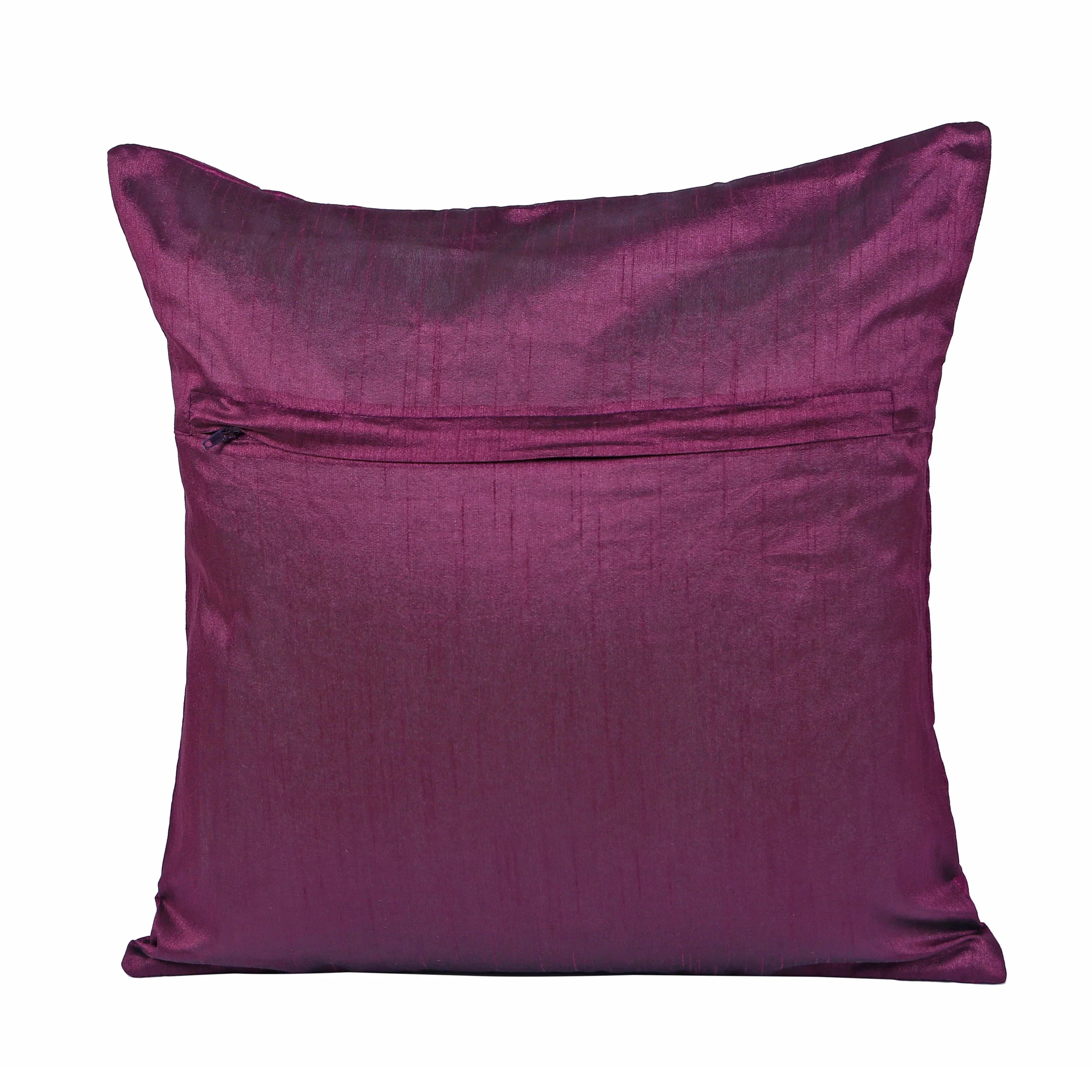 Carnival Quilted Set Of 2 Cushion Covers 40x40 Cm in Purple Colour - HomeTown