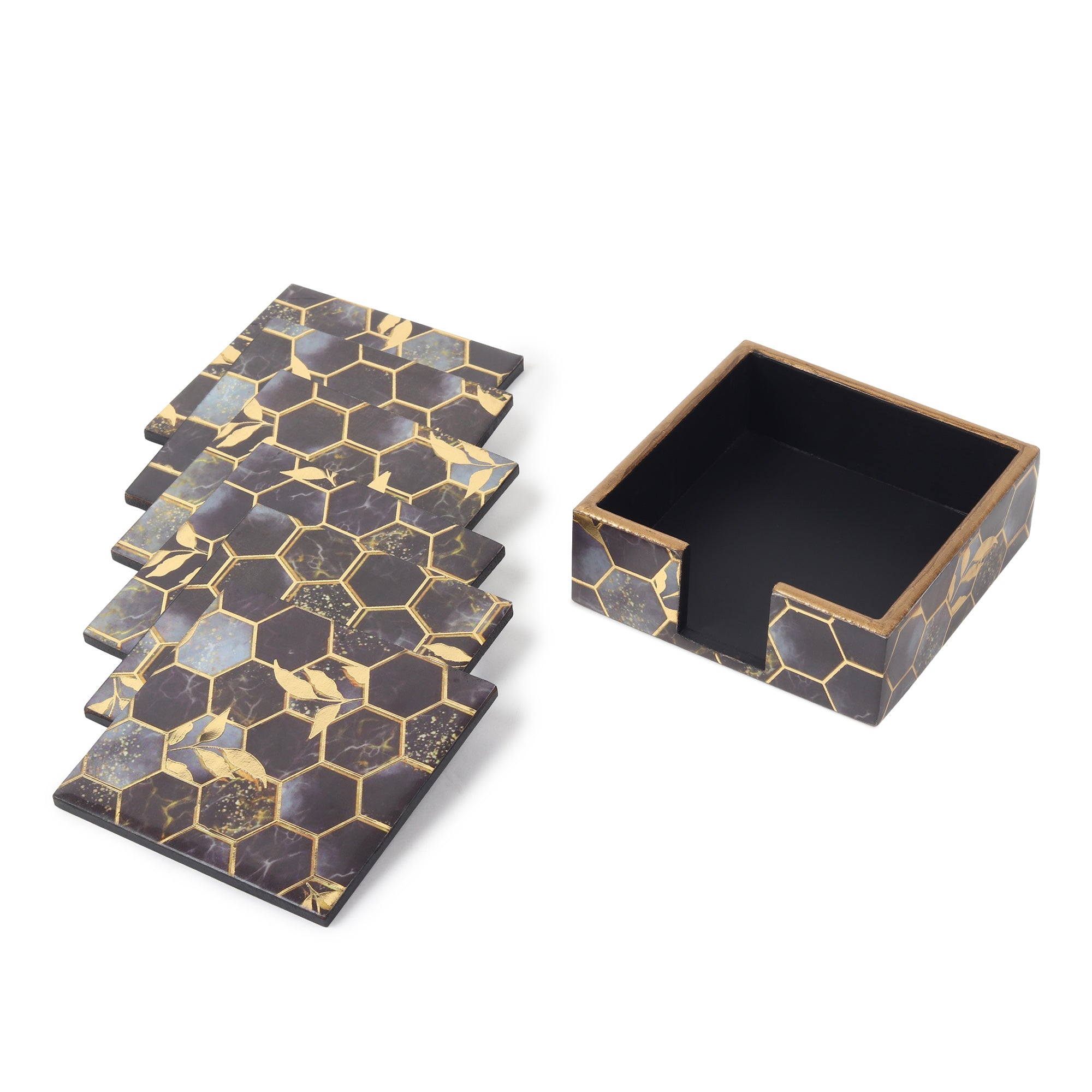 Gilded Hive Coaster Set of 6
