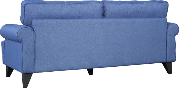 Paddington Solid Wood 3 Seater Sofa in Blue Colour dimensions