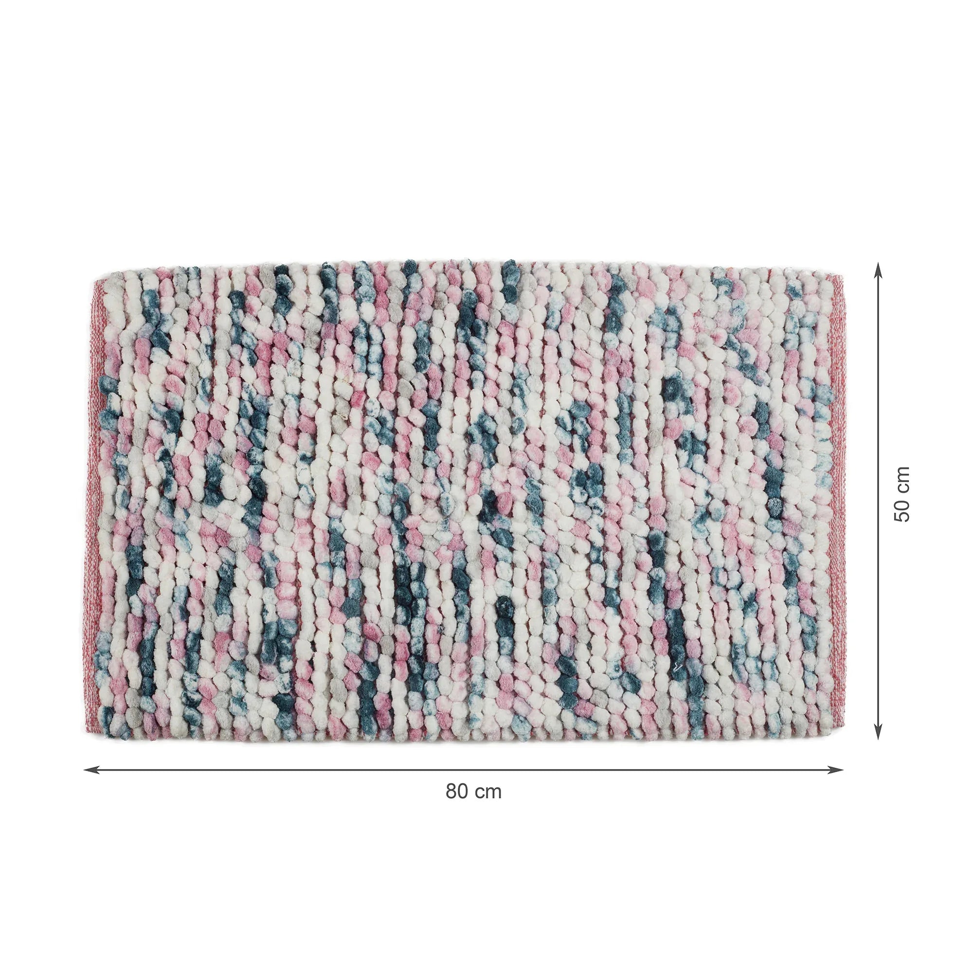 Emilia Micro Chenille Multipurpose Loop Bath Mat 50x80 Cm in Blush Blue Colour - HomeTown