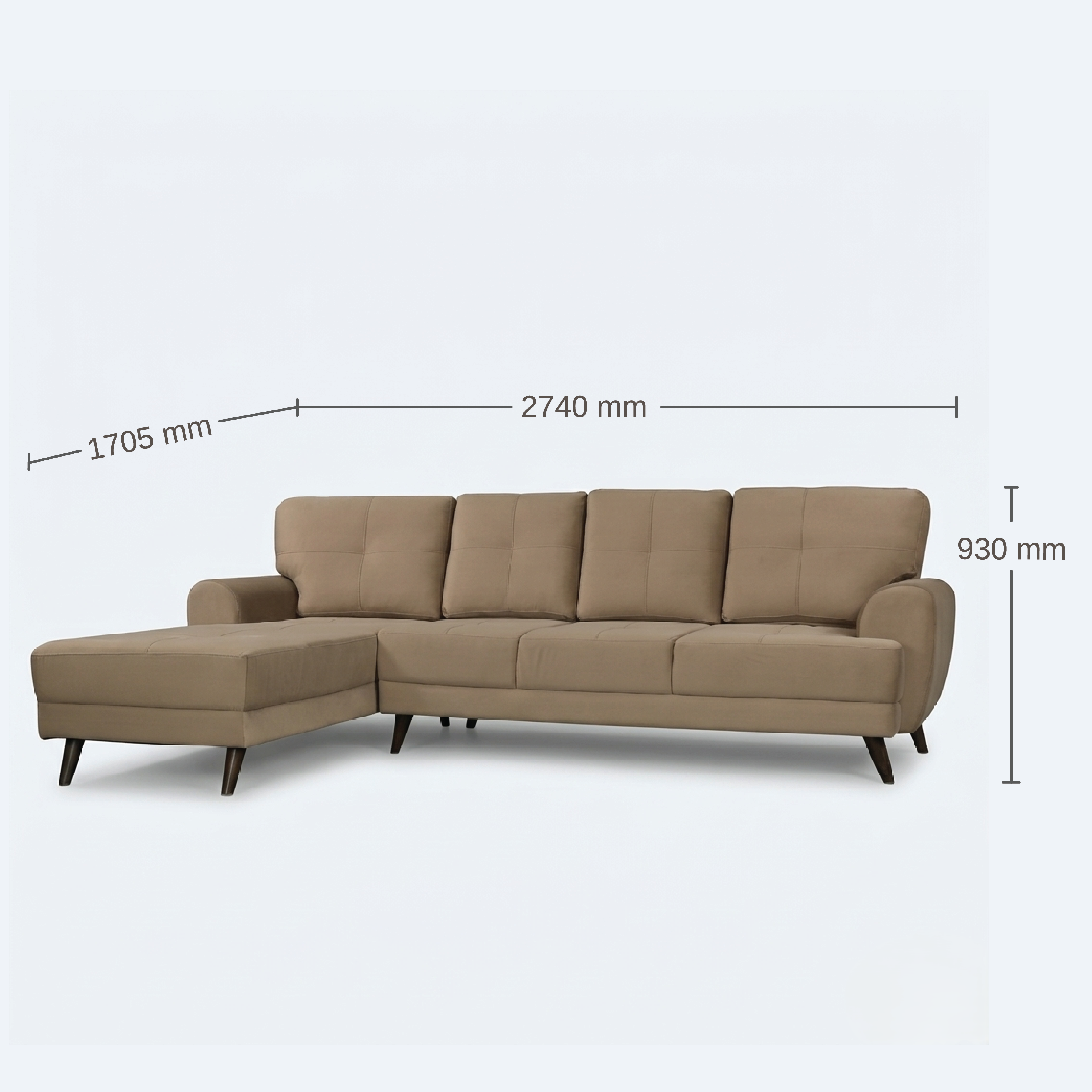 RIGA LYRA FAB LOUNGER LARGE BROWN RH