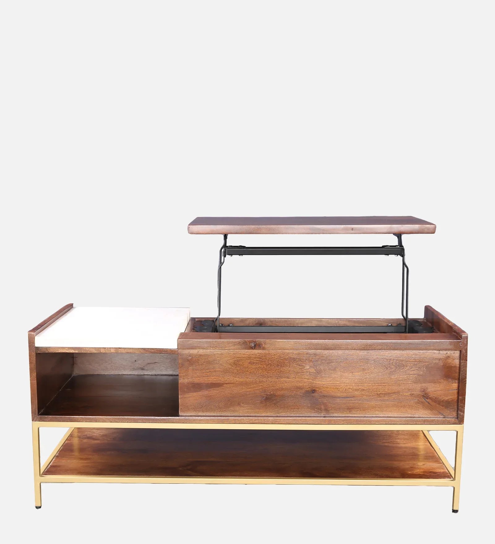 Crema Marble Top Center Table in Brown Colour - HomeTown