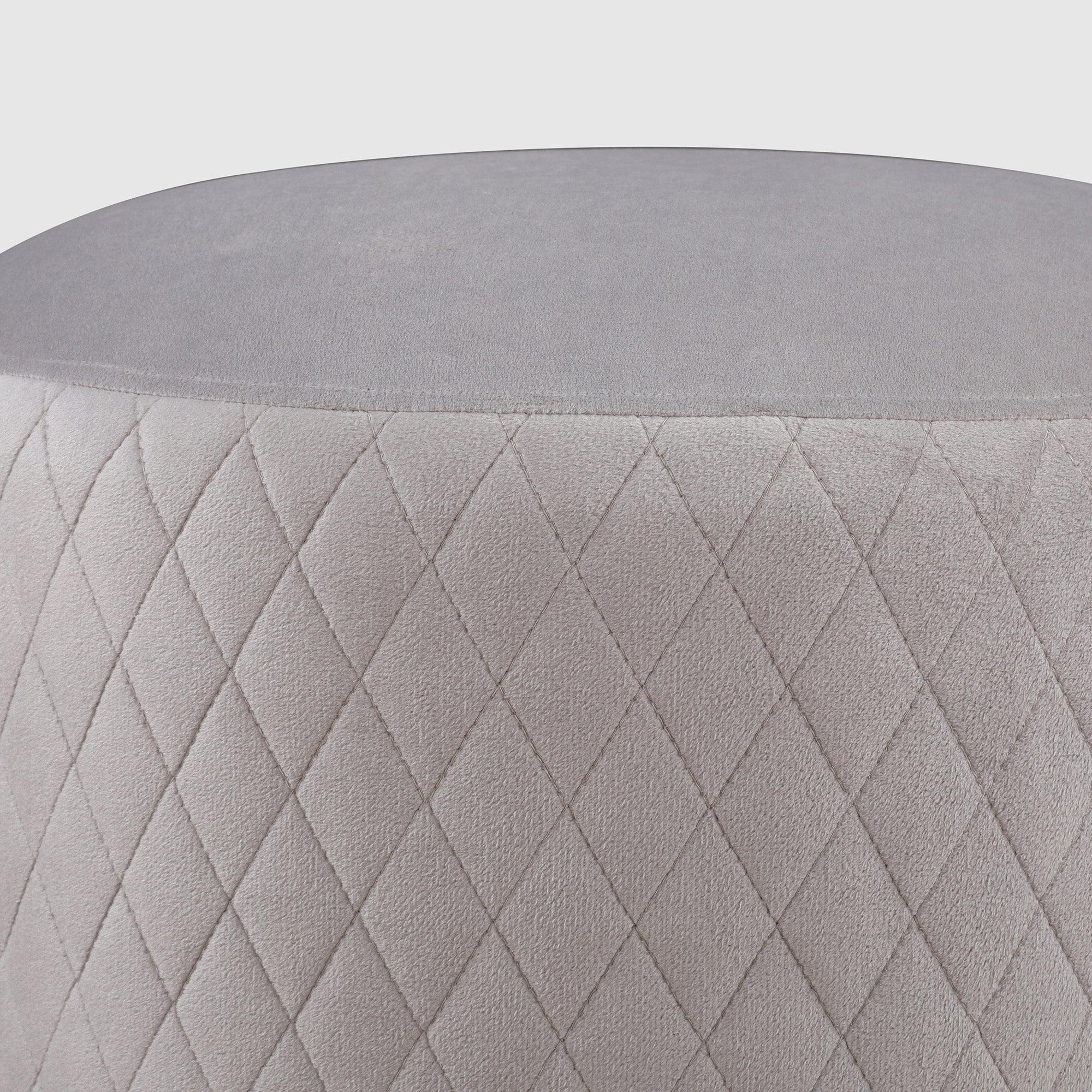 Serena Fabric Ottomans in Grey Colour - HomeTown