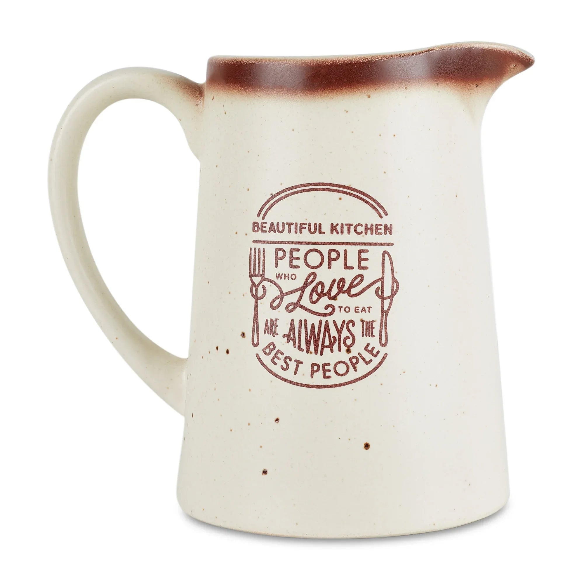 Beautiful Kitchen Studio Pottery Stoneware Water Jug in Beige Colour - HomeTown