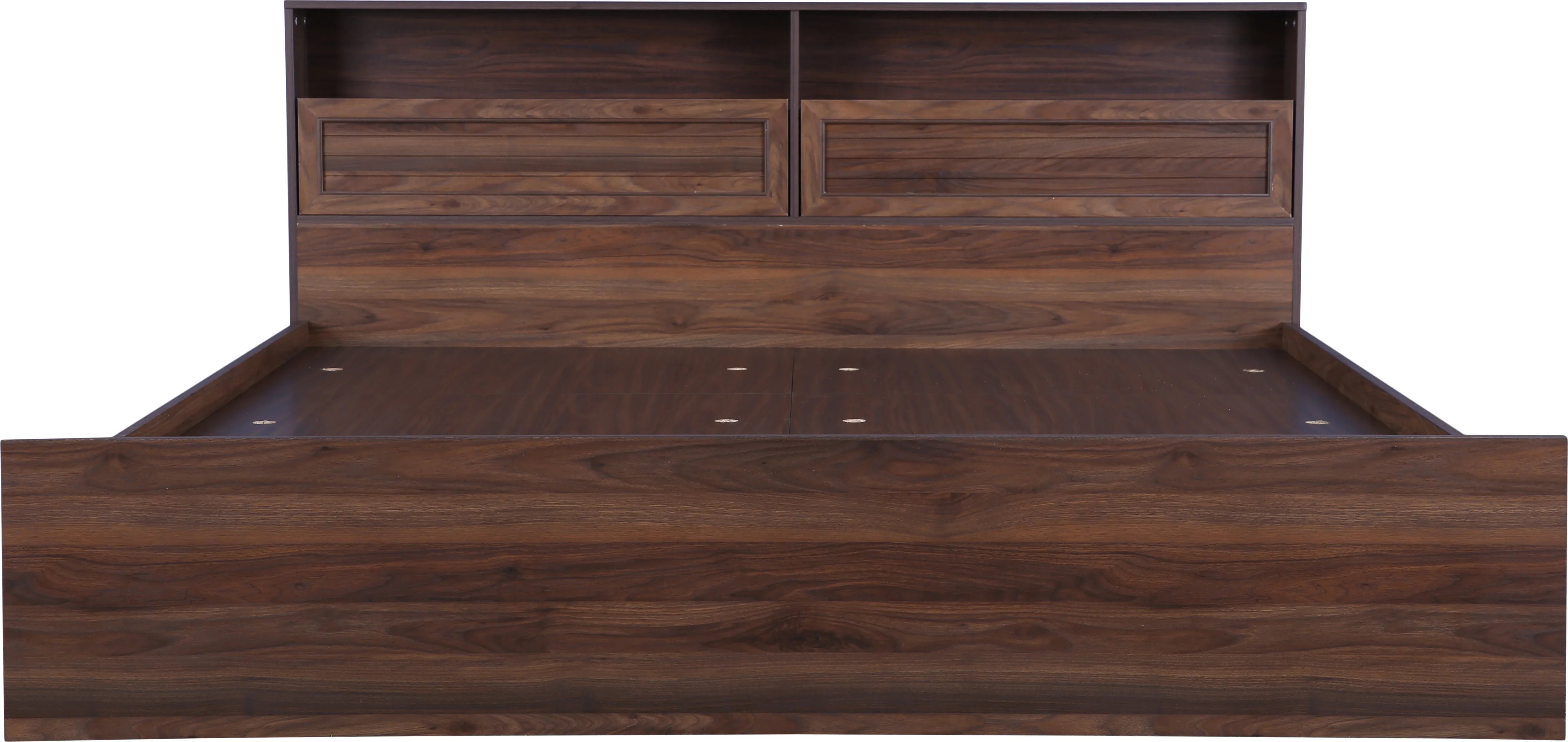 Alyssa Queen bed with Box storage in Wenge Colour - HomeTown