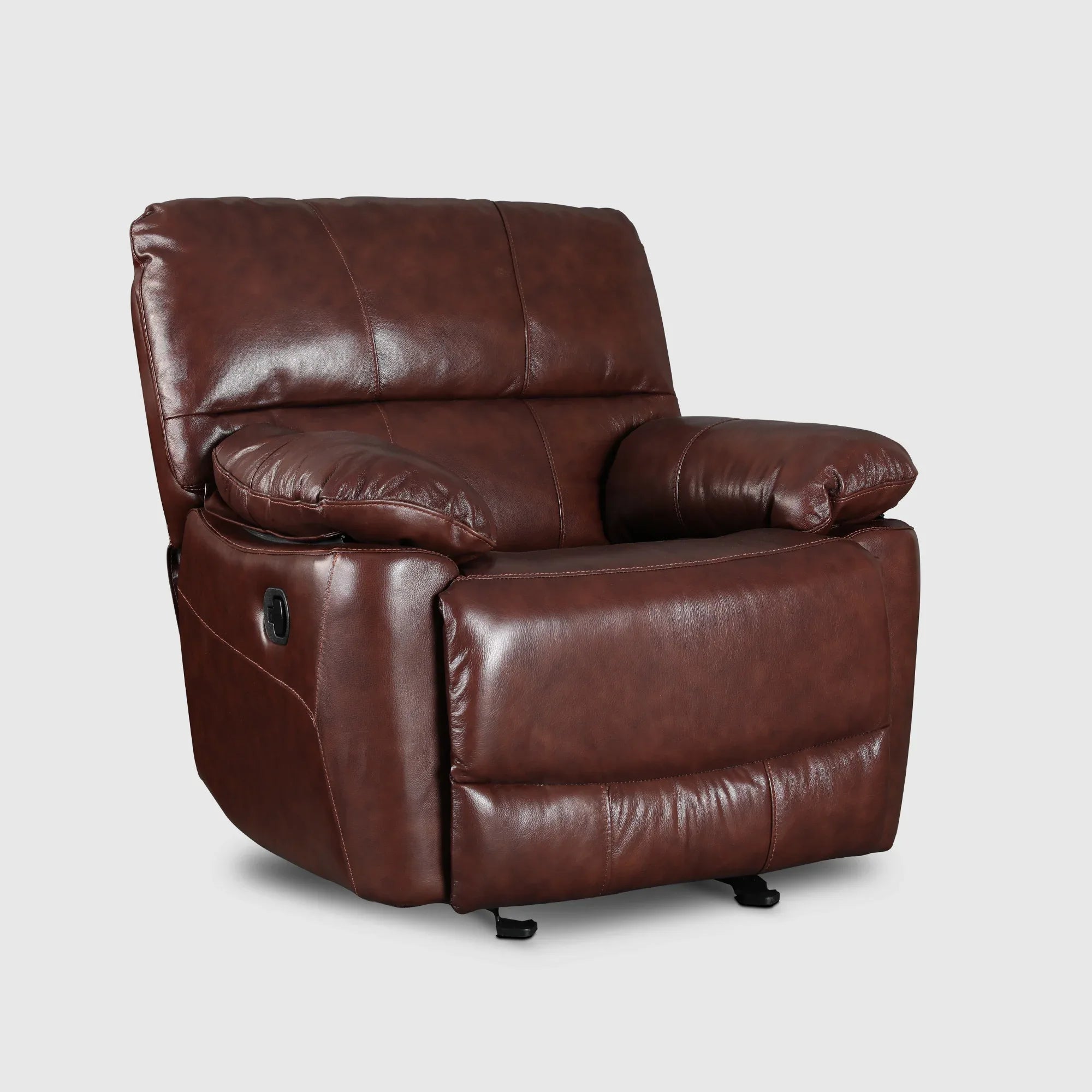 Charles Half Leather Single Seater Recliner - HomeTown