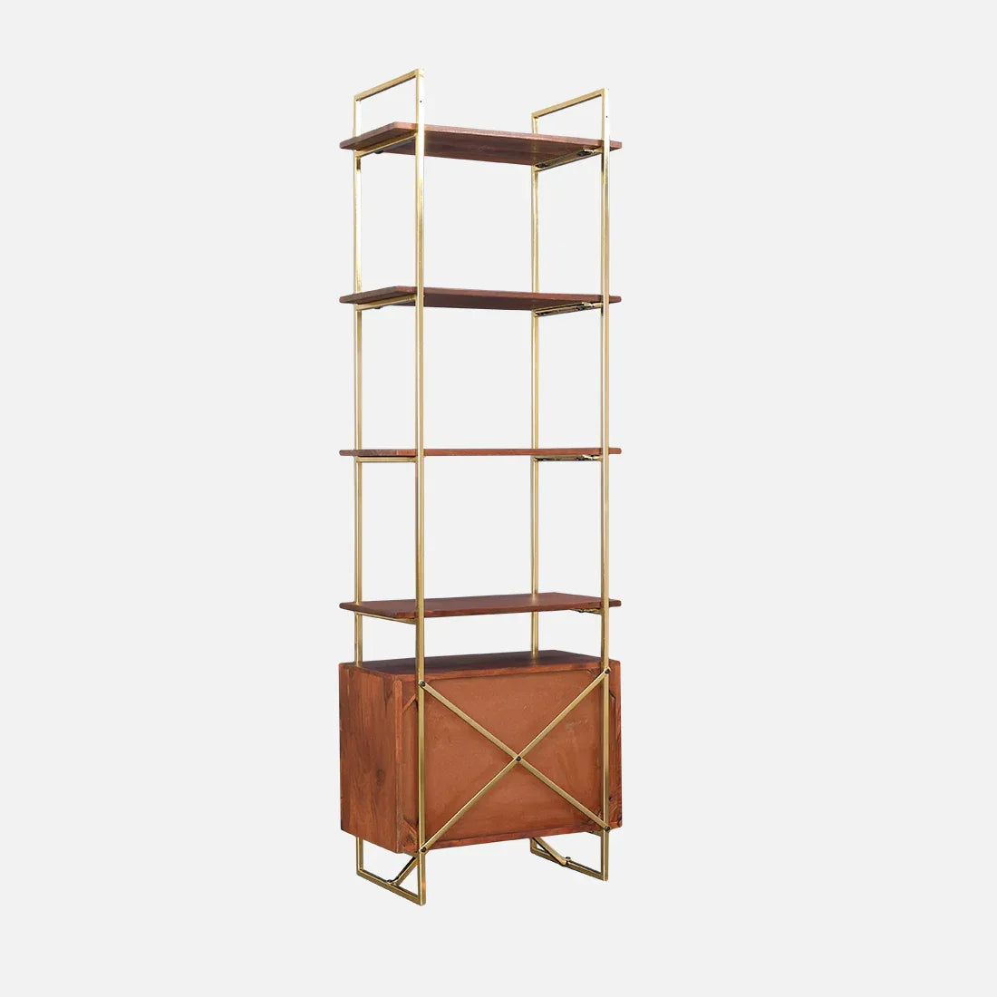 Alviya Book Shelves in Natural & Gold Colour - HomeTown