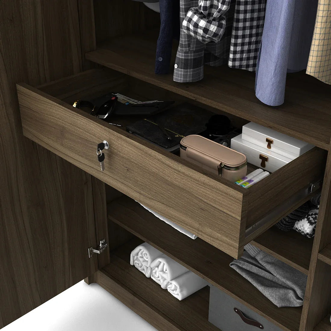 Petra Four Door Wardrobe in White Finish - HomeTown