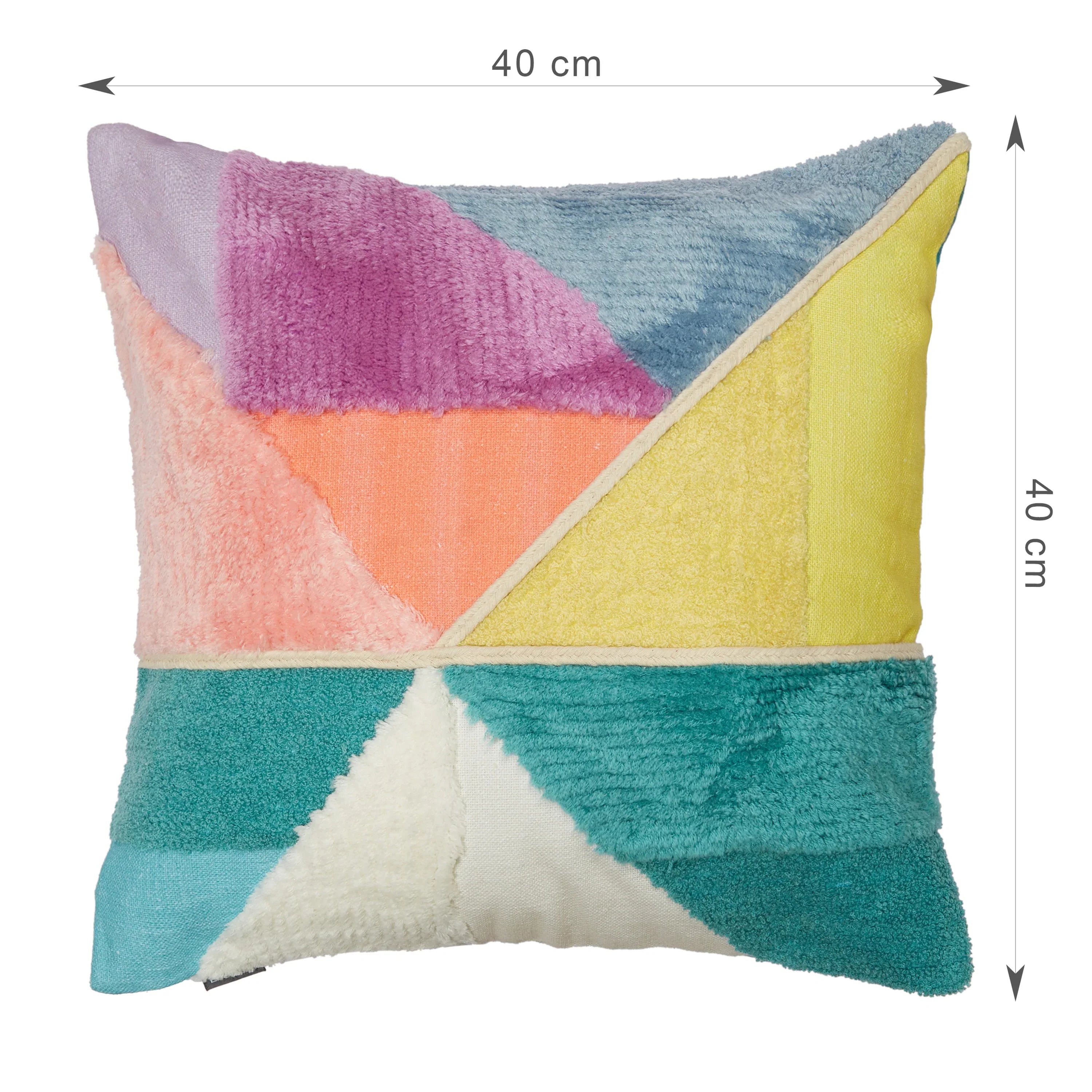 Pop Modern Cotton Cushion Cover 40x40 cm in Multi Colour - HomeTown