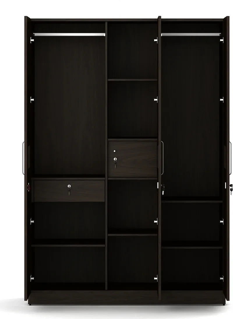 Magnum Three Door Wardrobe in Colour Urban Walnut - HomeTown