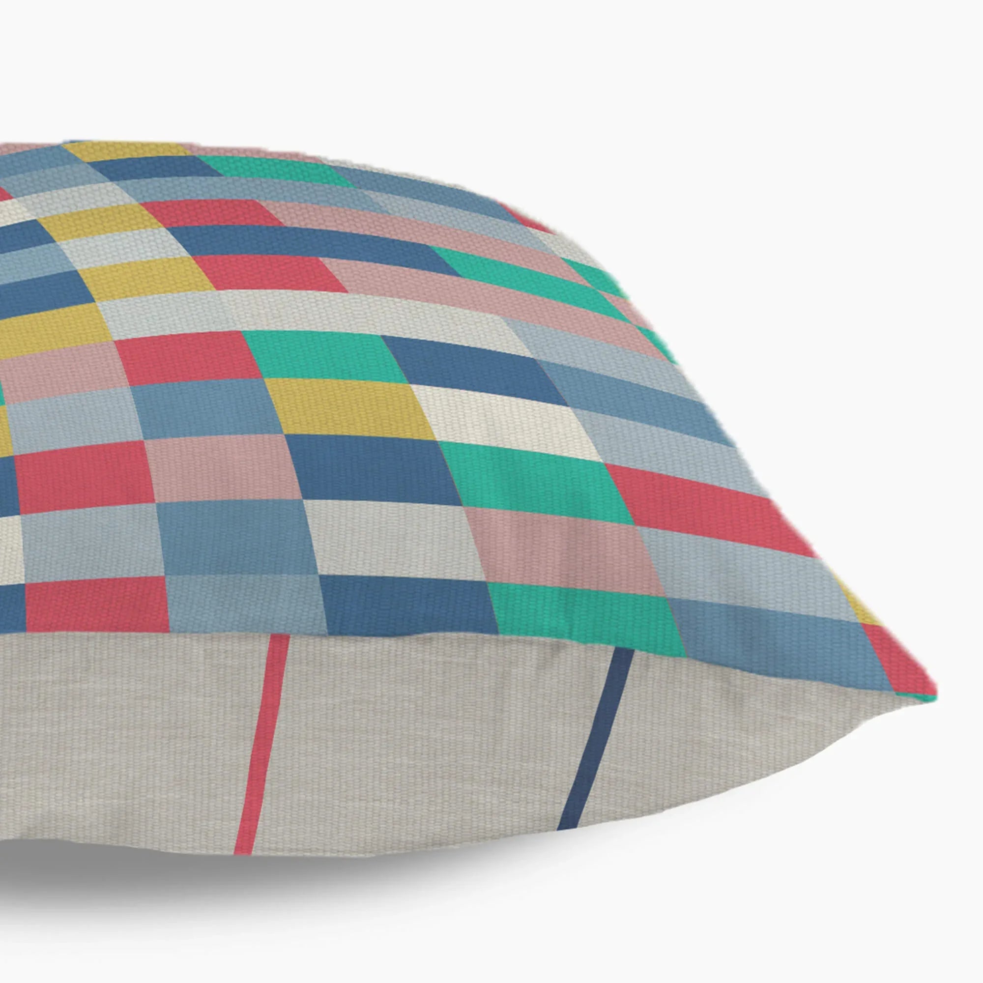 Pop Modern Reversible Brick Digital Cushion Cover 40x40 Cm in Multi Colour - HomeTown