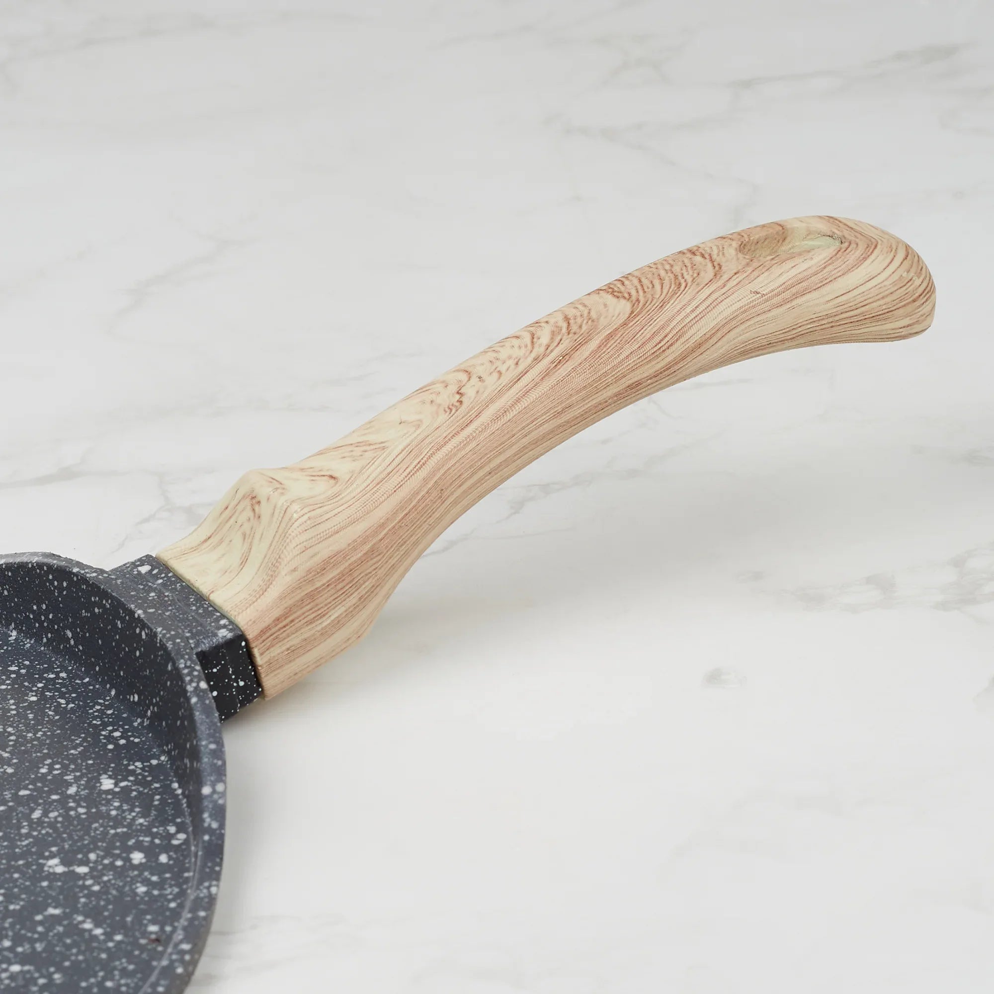 MasterCook+ 100% Virgin Aluminium Die-Cast Dosa Pan/Tawa 28 cm in Black & Wood Colour - HomeTown