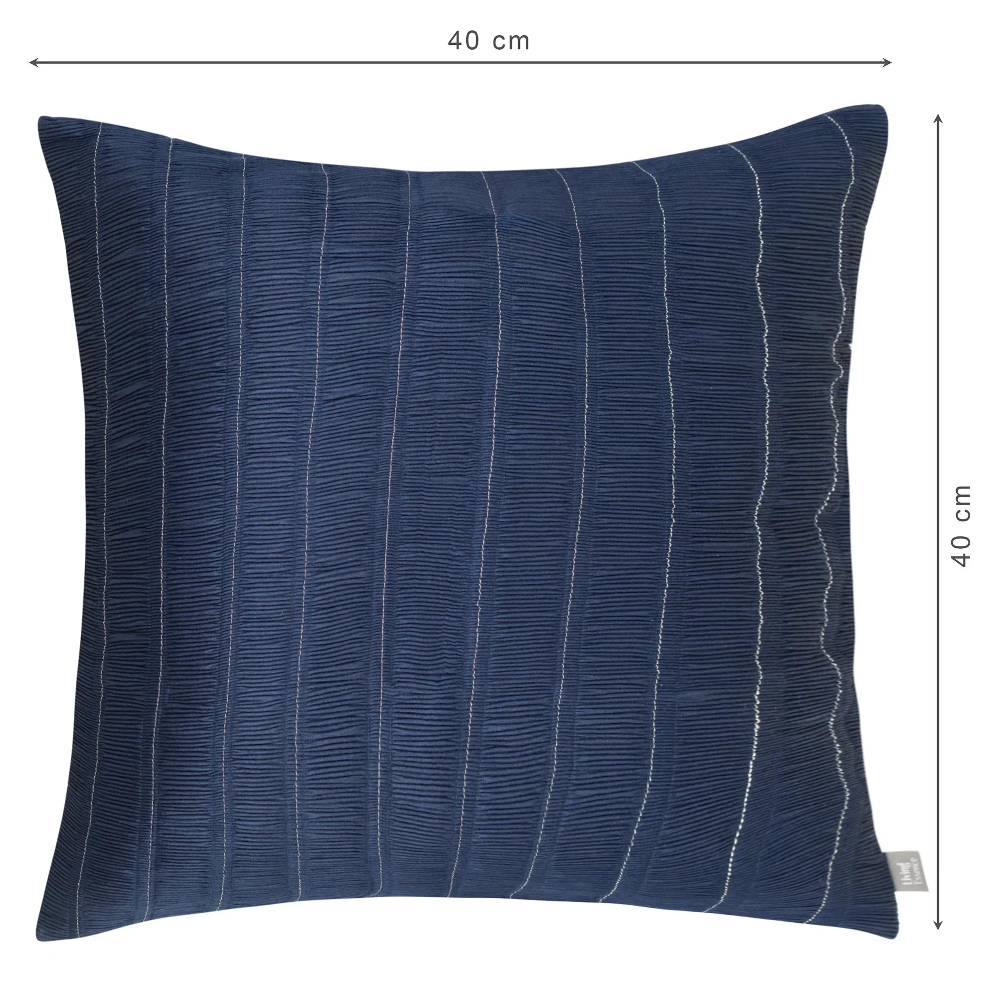 Fiesta Dupion Heatset Set of 2 Cushion Cover 40x40 Cm in Blue Colour - HomeTown