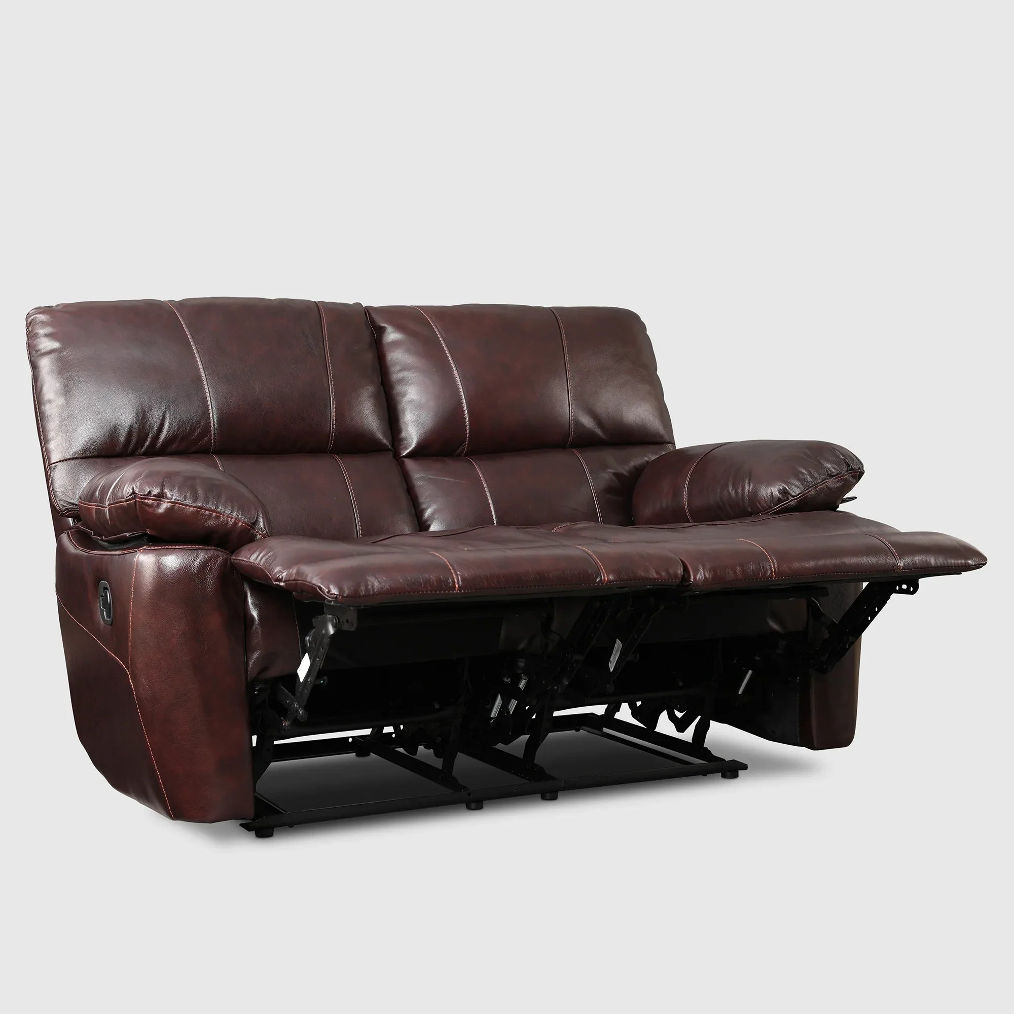 Charles Half Leather Two Seater Recliner - HomeTown