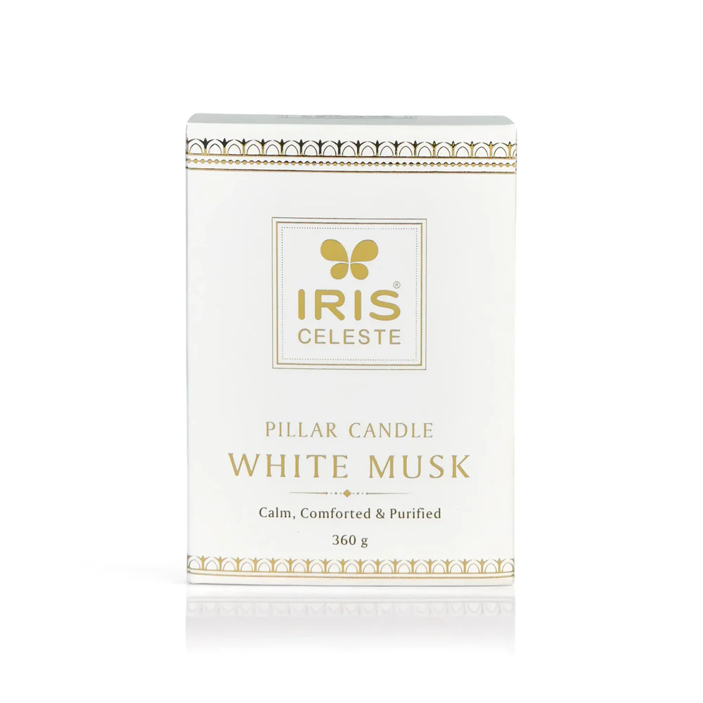 IRIS CELESTE  PILLAR CANDLE  ICAC09012WM