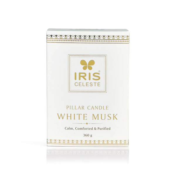 Iris Celeste Pillar Candle dimensions