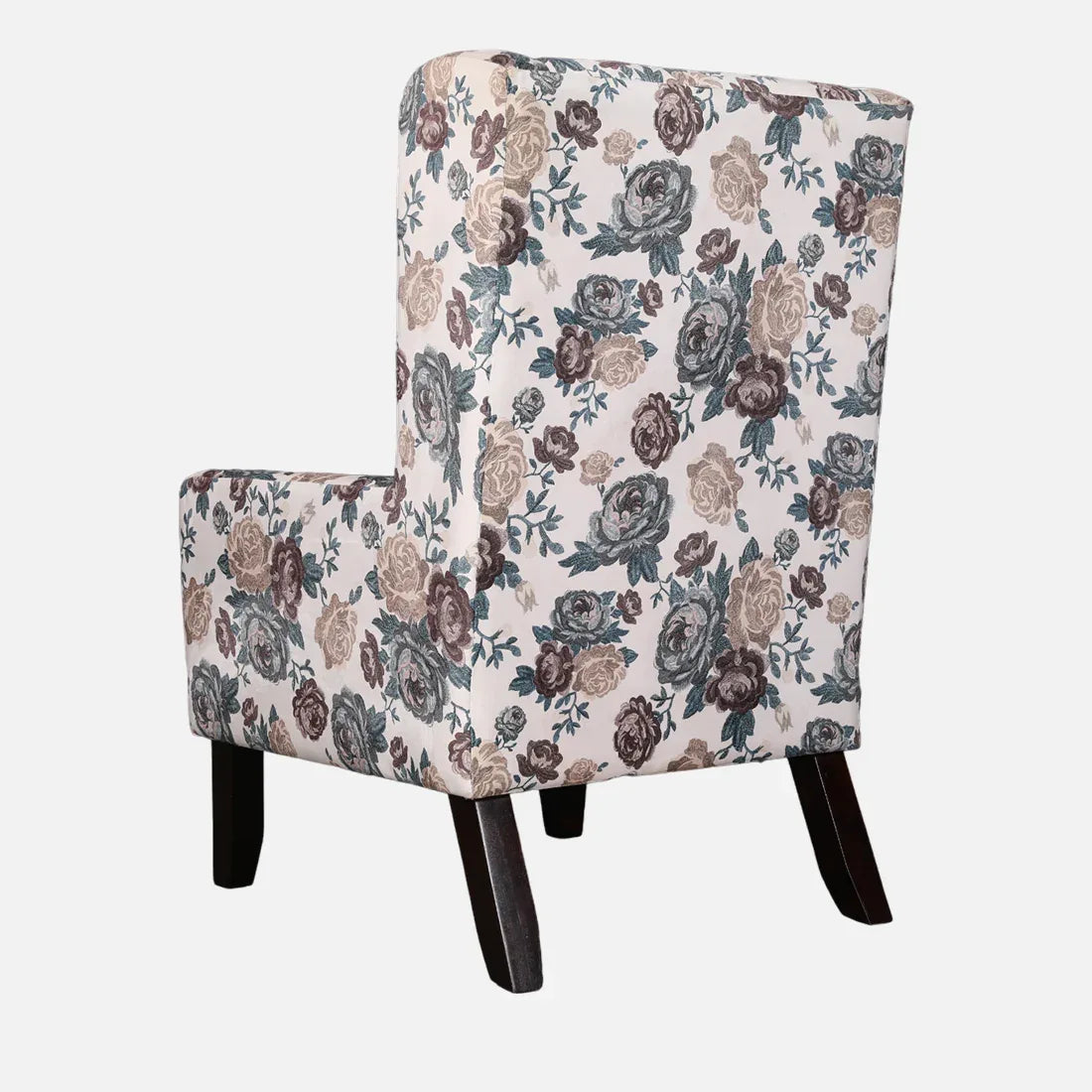 Daisy Fabric Wing Chair in White Colour - HomeTown