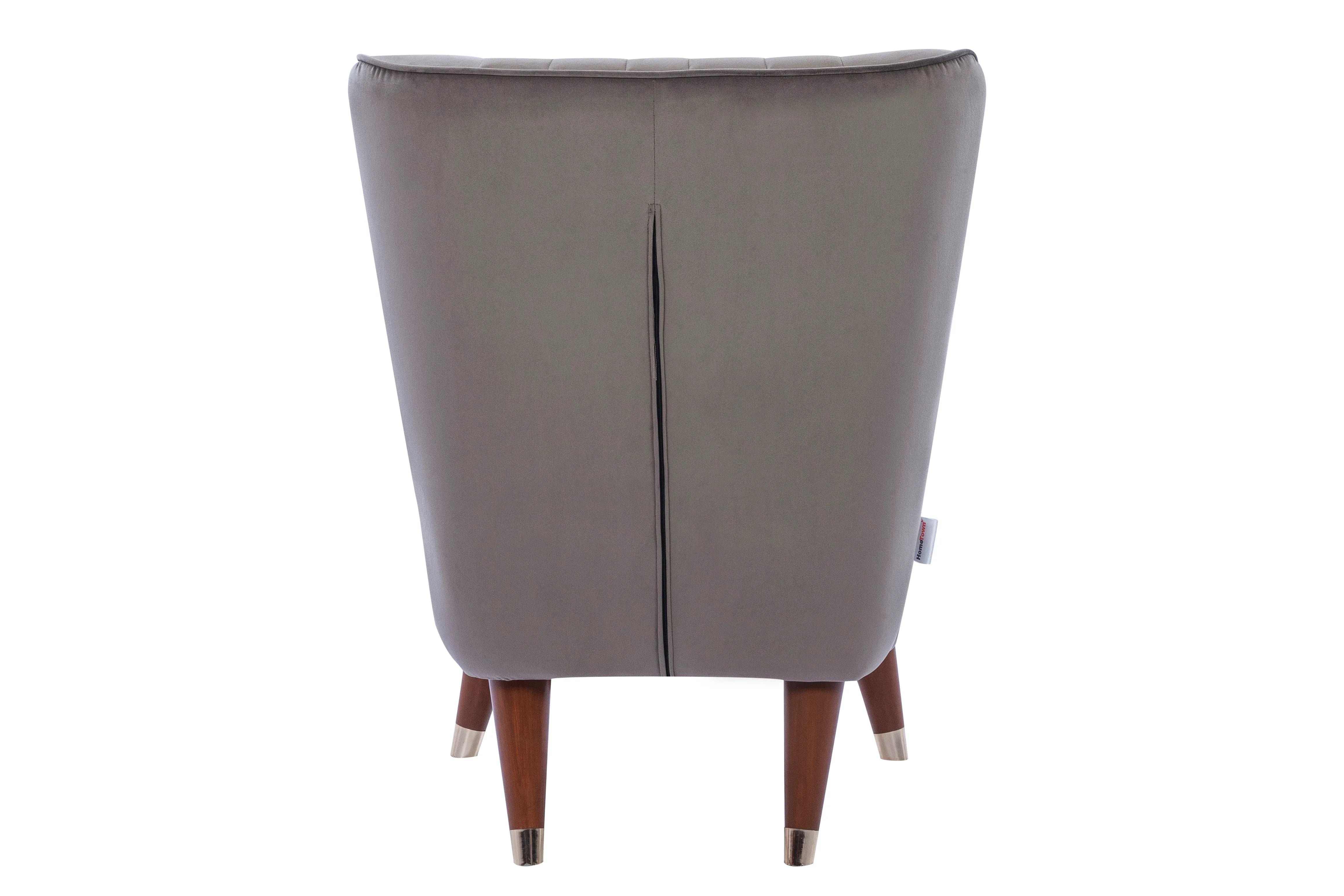Jane Velvet Accent Chair in Dark Grey Colour - HomeTown