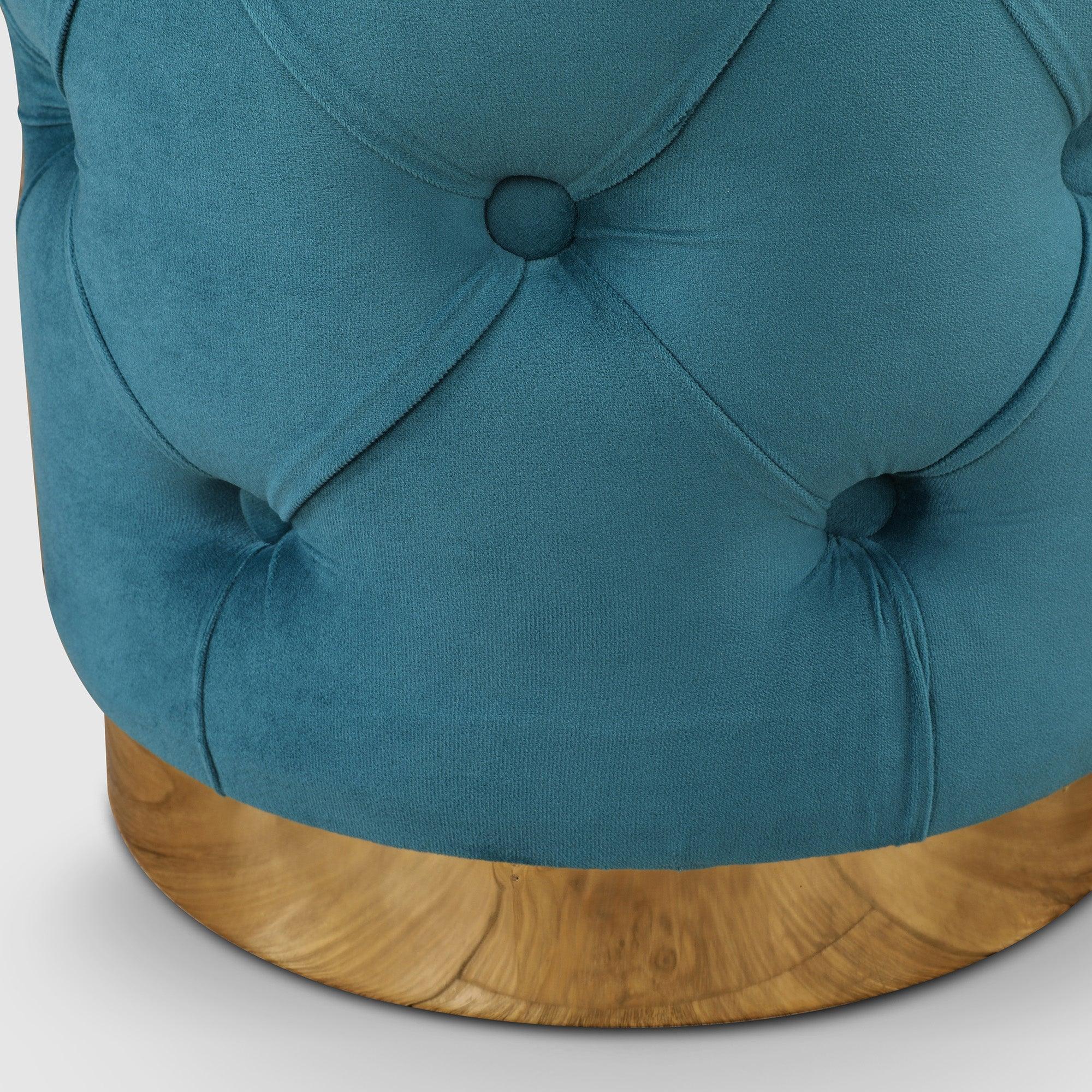 Chester Fabric Ottomans in Emerald Colour - HomeTown