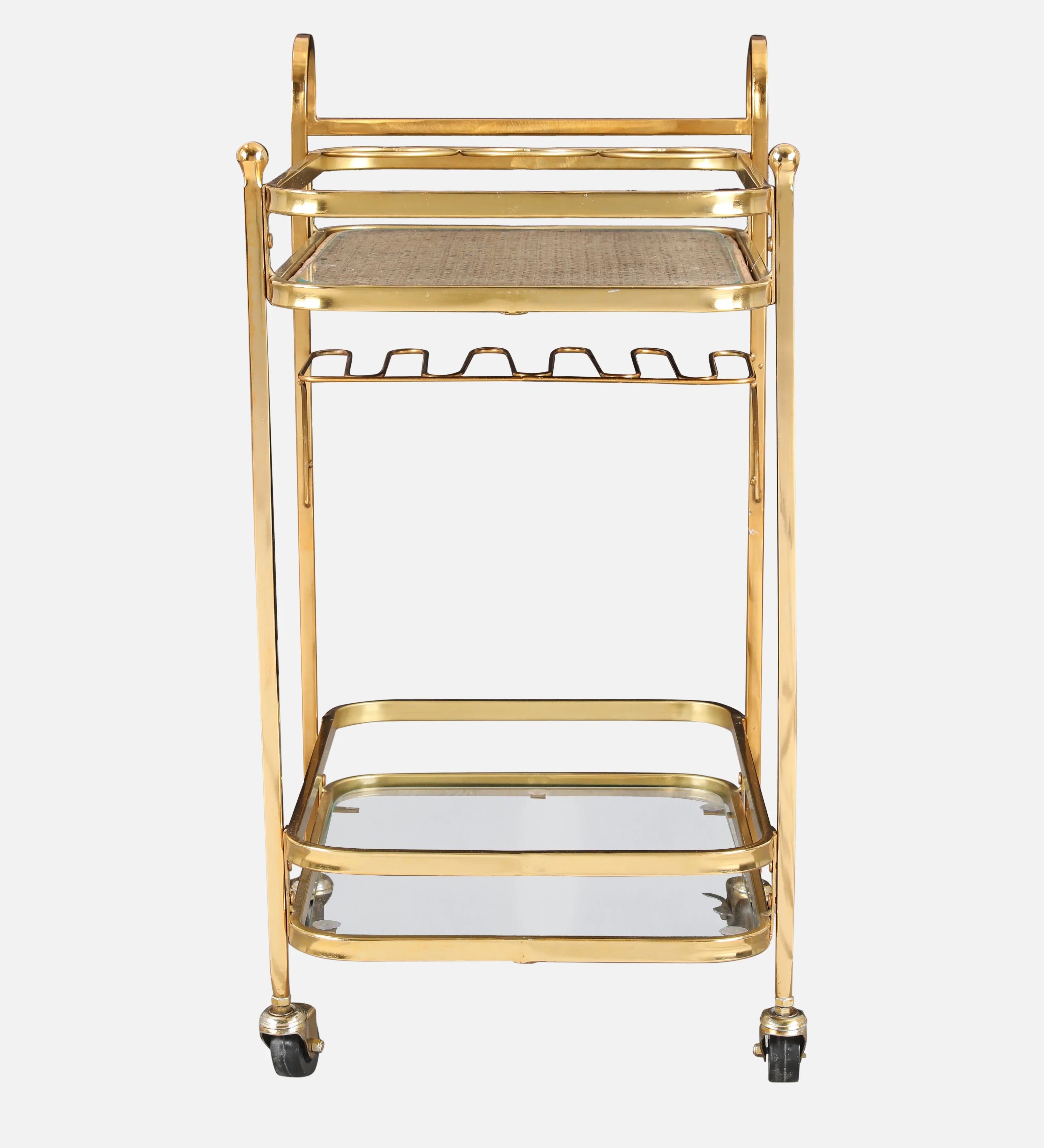 Alpen Metal Serving Trolley in Gold Colour - HomeTown