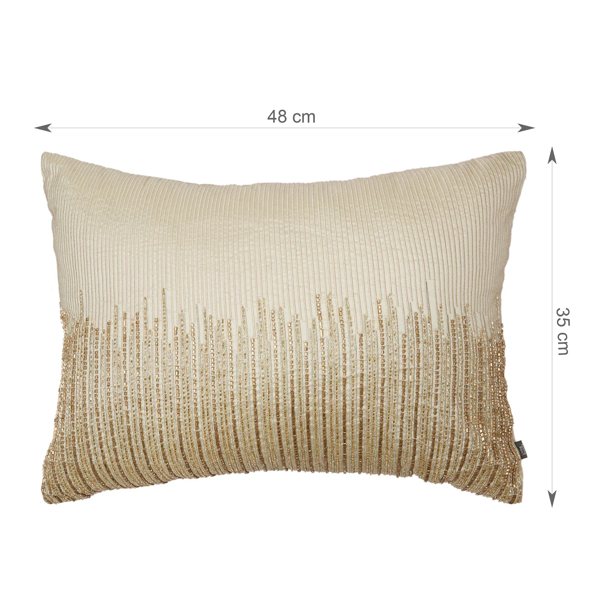 Modern Chic Polyester Cushion Cover 30x50 cm in Beige Colour - HomeTown