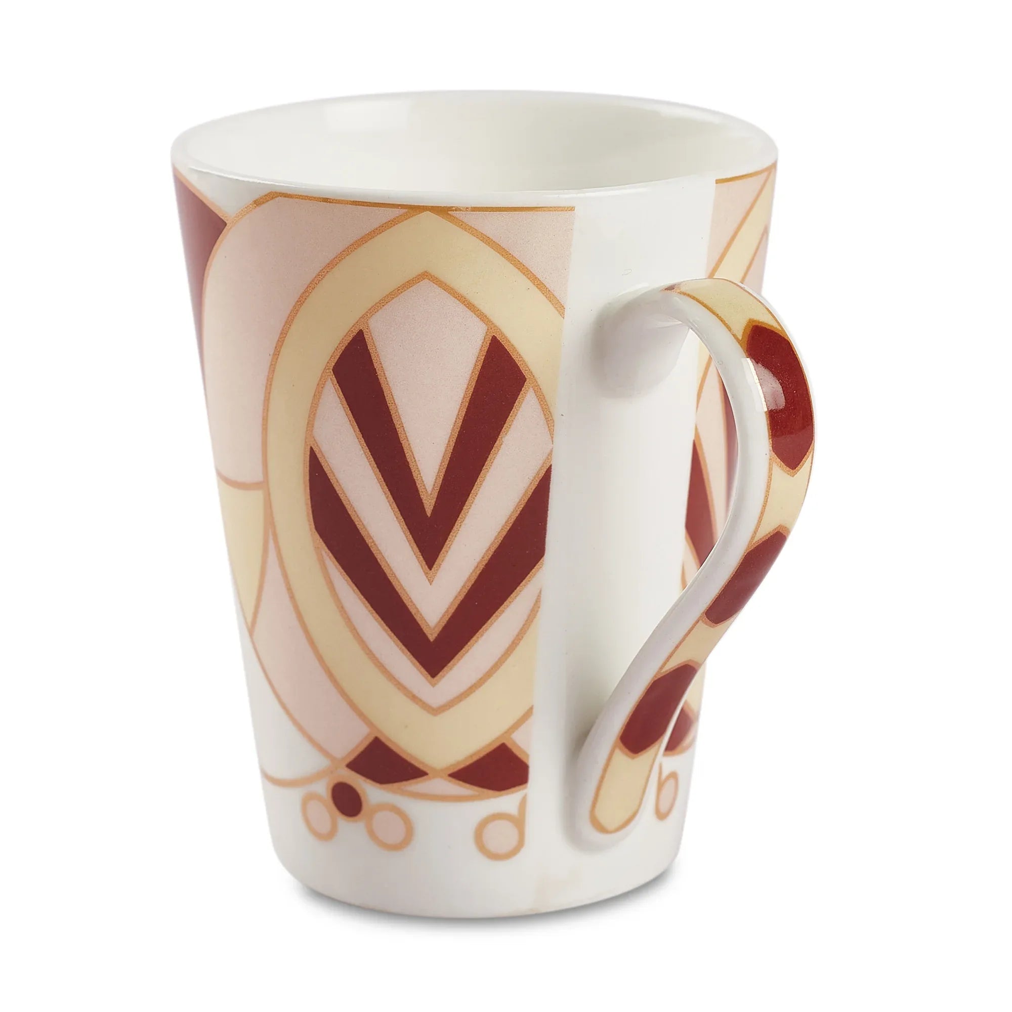 Sapphire Bone China Coffee Mug Set of 4 in Peach Colour - HomeTown