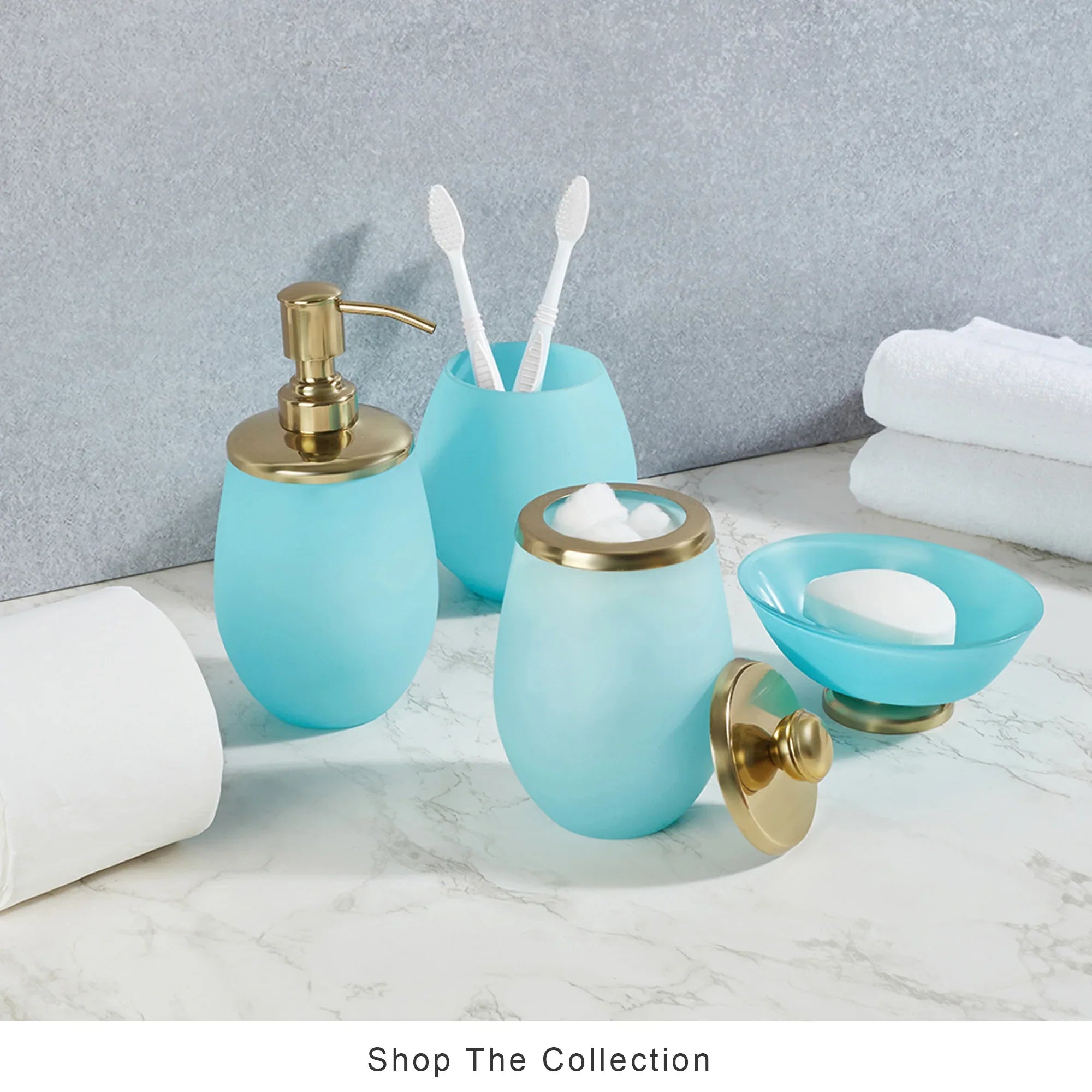 Emilia Glass Frosted Colored Soap Dish in Turq Colour - HomeTown