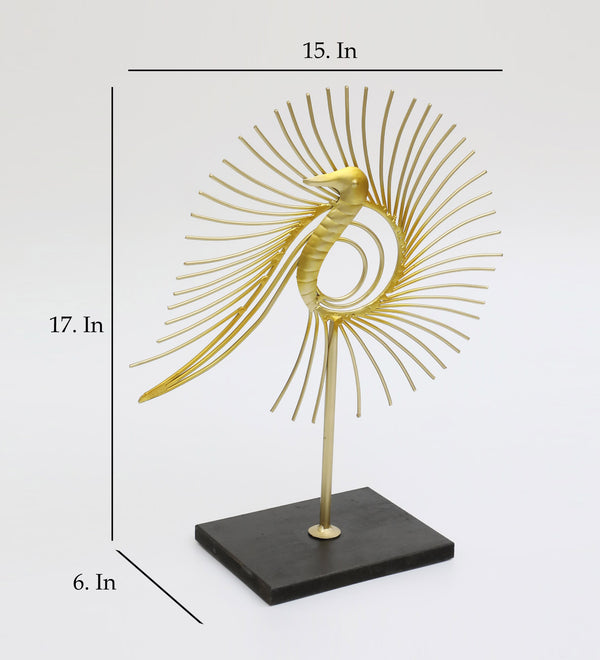 Vedas F Atlas Peacock Table Decor dimensions
